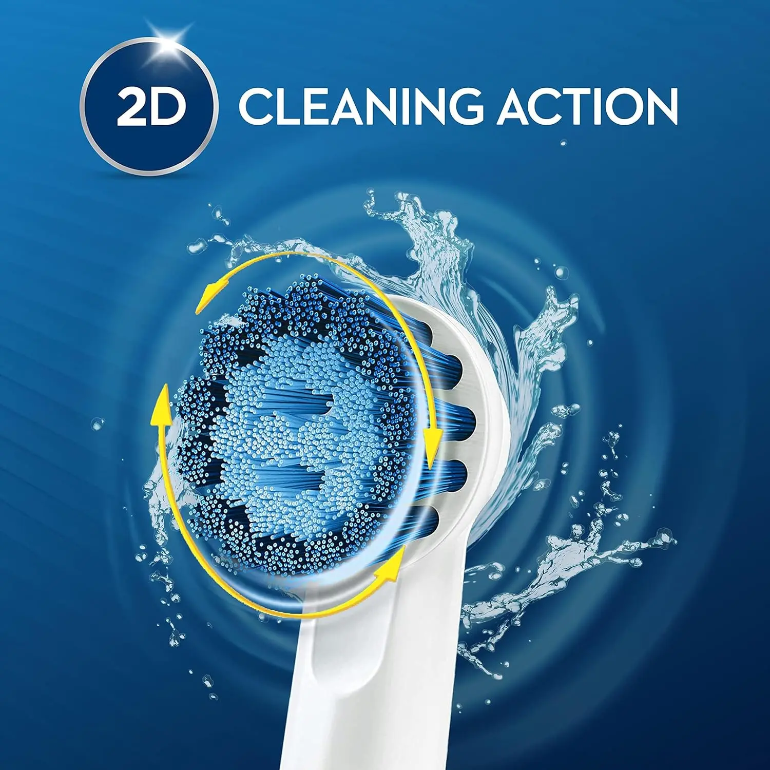 Oral-B Vitality electric toothbrush provides healthier gums with gingivitis reduction, a timer for suggested brushing time, a long-lasting rechargeable battery, and effective cleaning of hard-to-reach areas.
