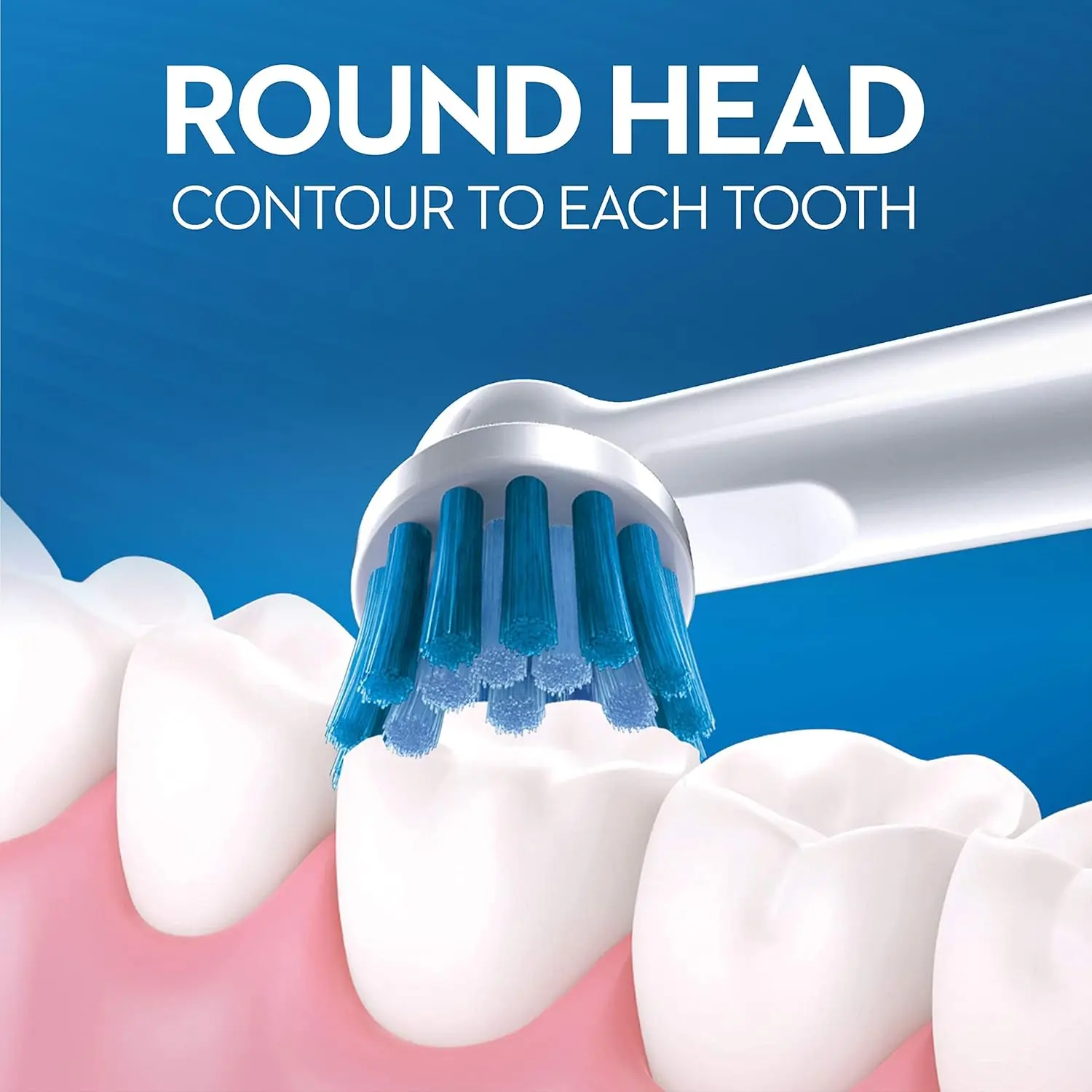 Oral-B Vitality electric toothbrush provides healthier gums with gingivitis reduction, a timer for suggested brushing time, a long-lasting rechargeable battery, and effective cleaning of hard-to-reach areas.