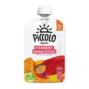 Organic Strawberry Peach Baby Food - No Sugar Added