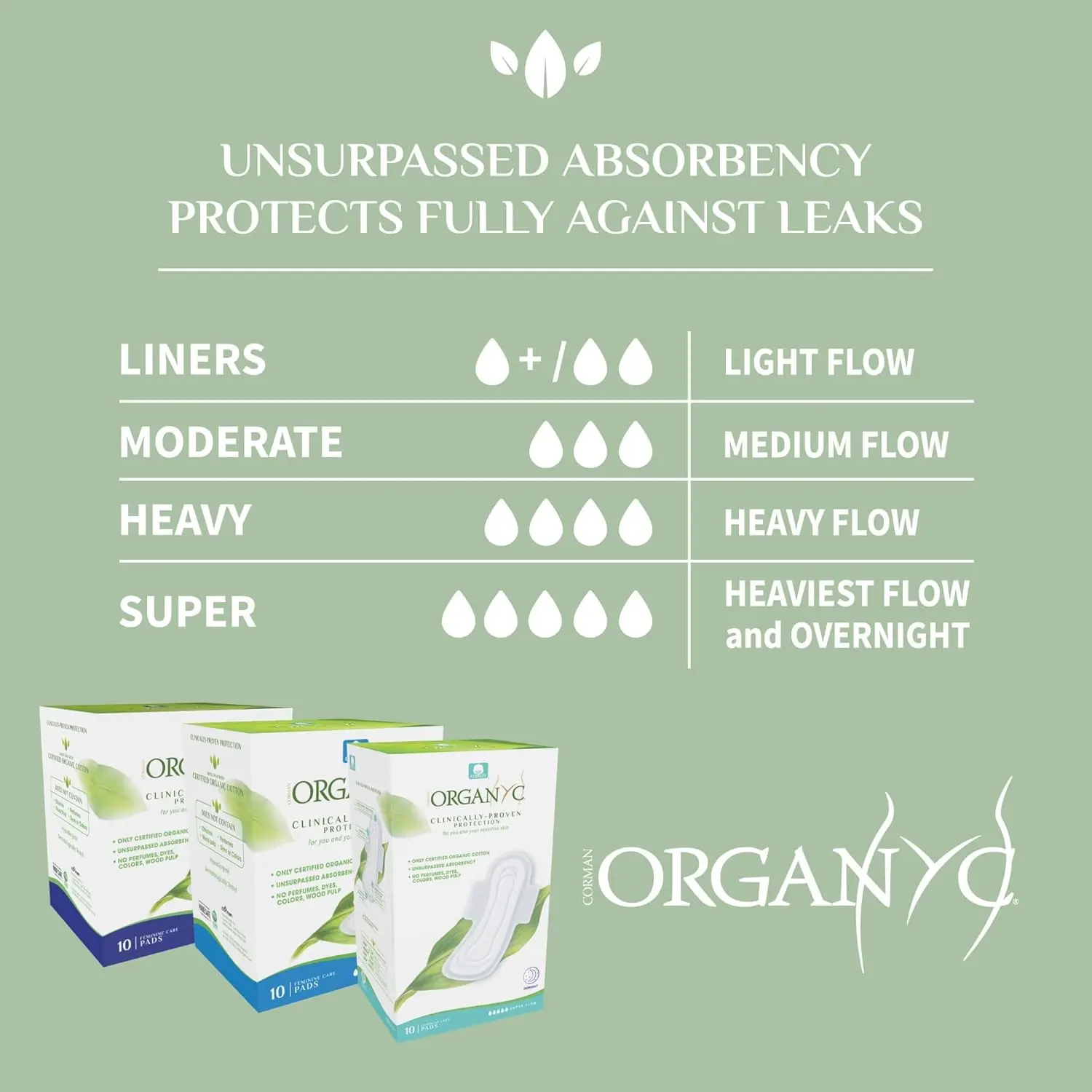 Organyc small sanitary pads with wings, ideal for women with sensitive skin who prefer biodegradable, breathable, and pH neutral protection.