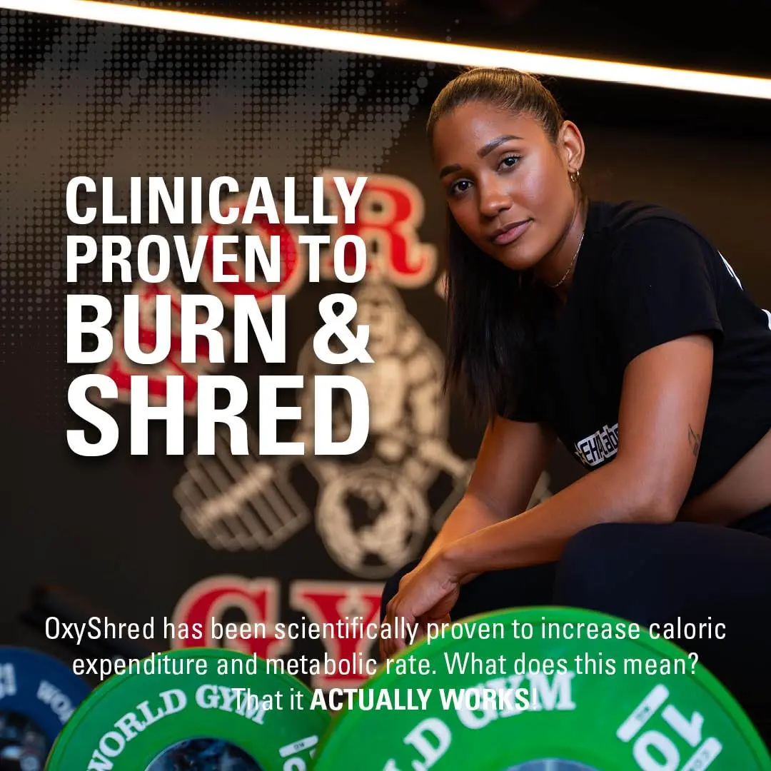EHP Labs OxyShred thermogenic fat burner supplement helps boost metabolism, burn stubborn fat, increase energy, and curb appetite for effective weight loss.
