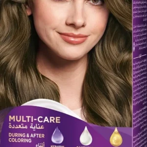 Palette Schwarzkopf Intensive Color Creme in 7-1 Middle Ash Blonde provides long-lasting, anti-fade color with perfect grey coverage and extra care for your hair, including keratin, panthenol, and nutri-oil.