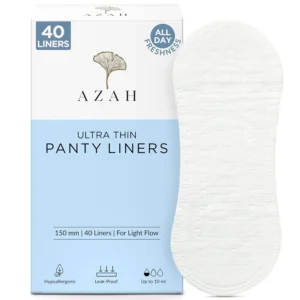 This pack of 40 ultra-thin and breathable panty liners is designed for daily use, offering soft, gentle, and hygienic protection for women.