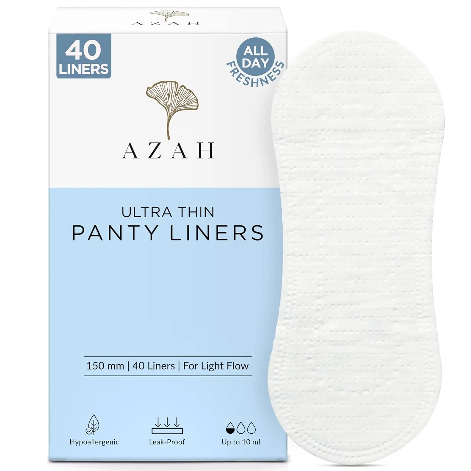 This pack of 40 ultra-thin and breathable panty liners is designed for daily use, offering soft, gentle, and hygienic protection for women.