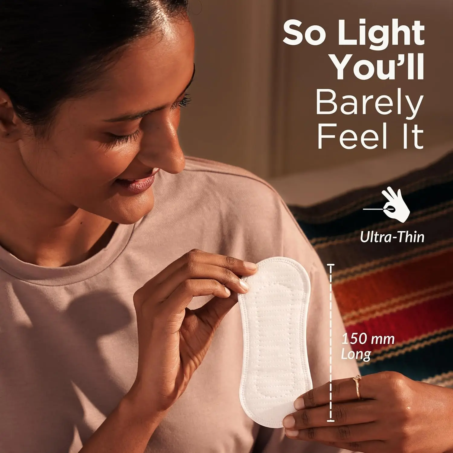 This pack of 40 ultra-thin and breathable panty liners is designed for daily use, offering soft, gentle, and hygienic protection for women.