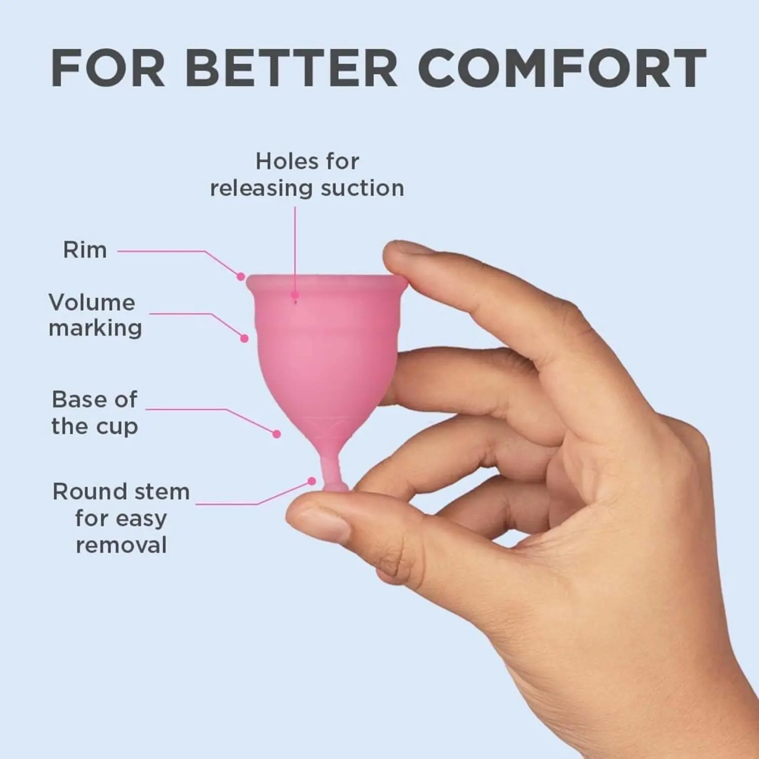 This image shows a large PEESAFE menstrual cup, a comfortable and reusable alternative to tampons and pads, designed to provide up to 12 hours of protection.