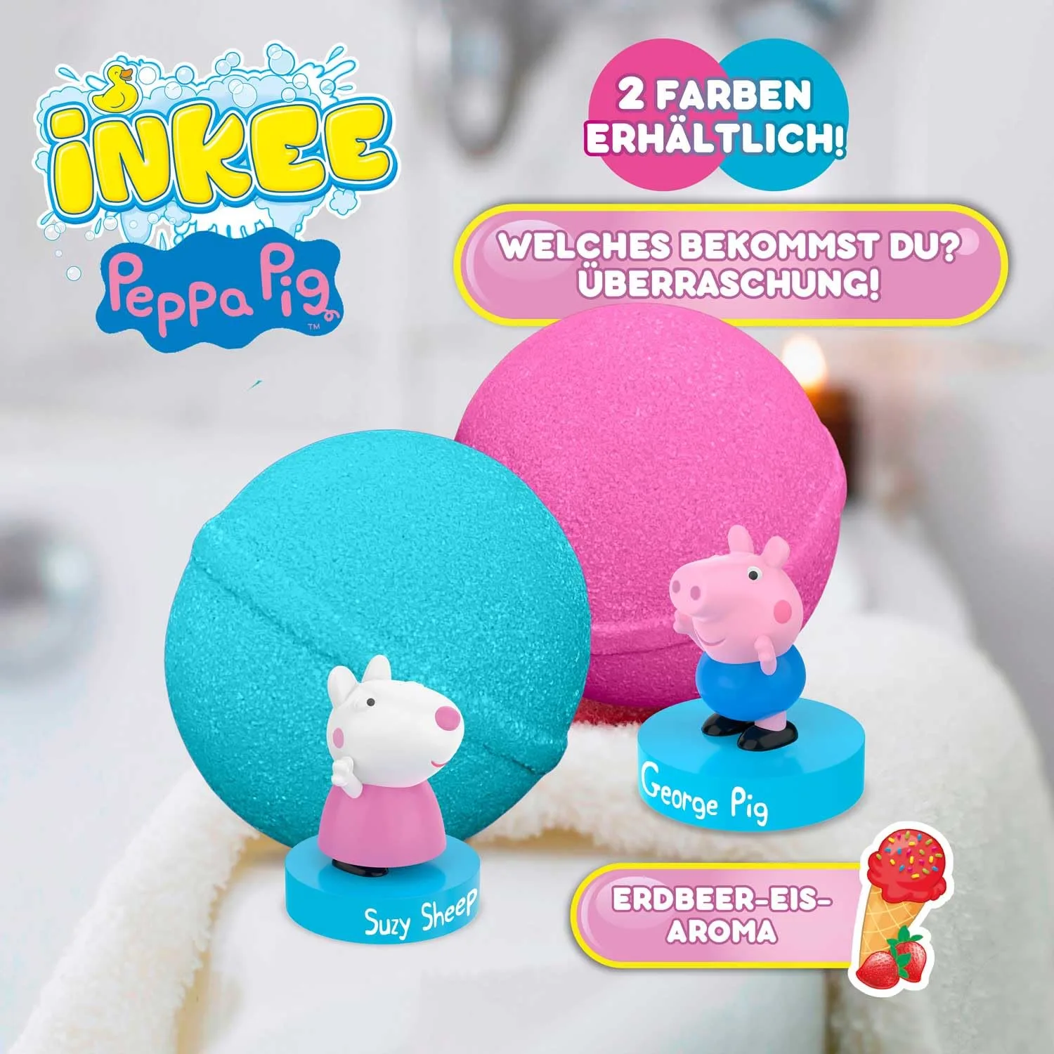 INKEE Peppa Pig Bath Bombs - Surprise Toys Inside! - Image 2