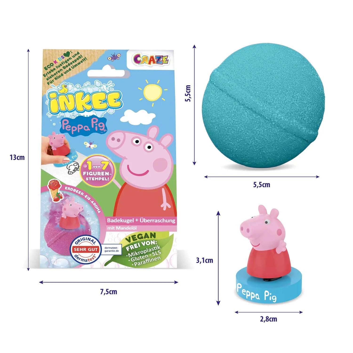 INKEE Peppa Pig Bath Bombs - Surprise Toys Inside! - Image 5