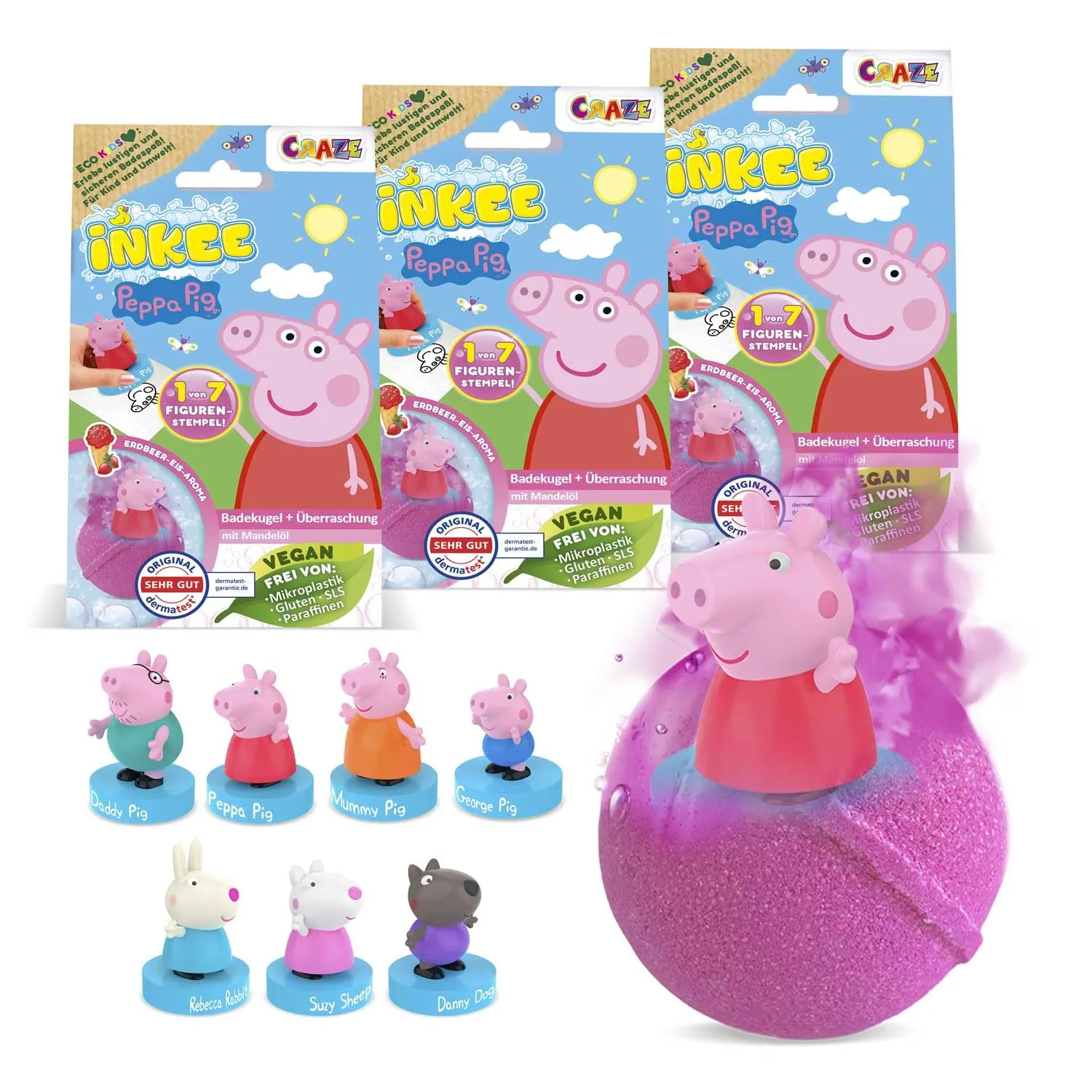 INKEE Peppa Pig Bath Bombs - Surprise Toys Inside! - Image 6