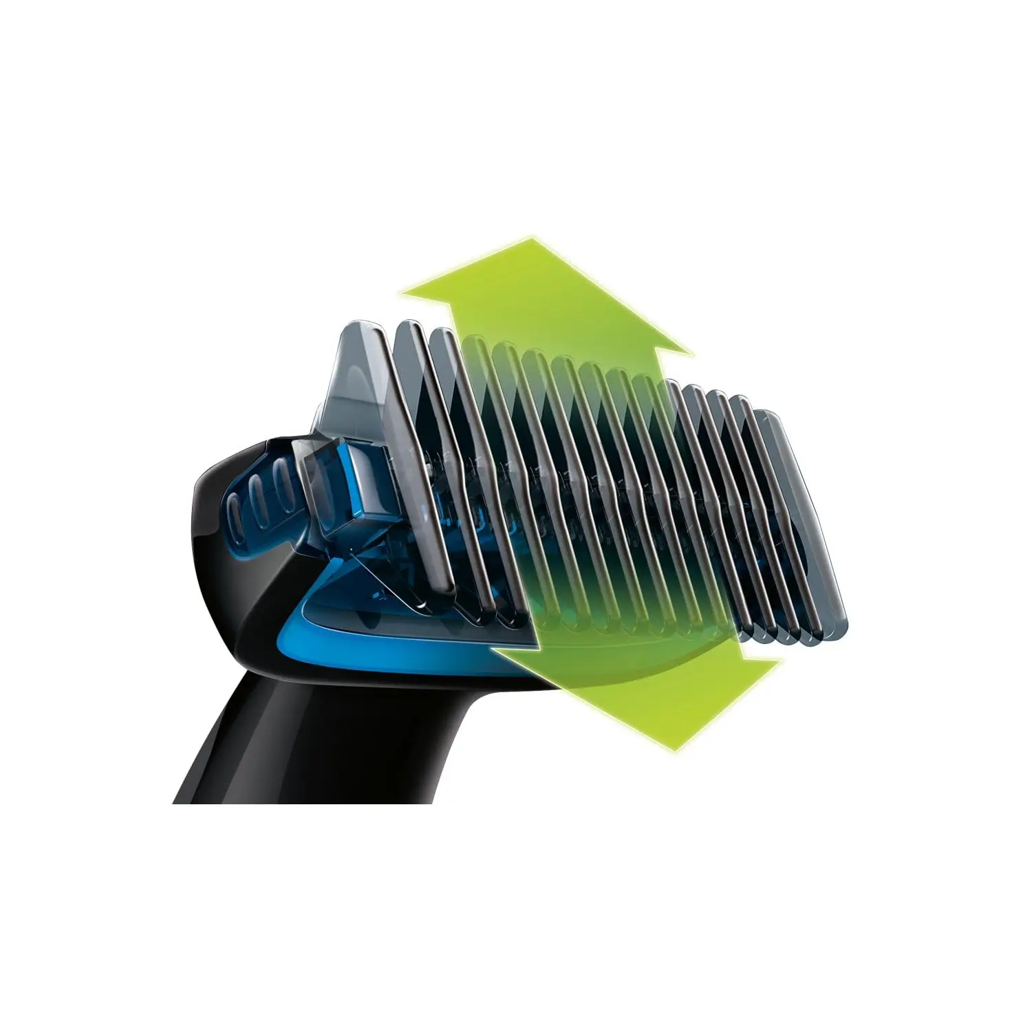 Black Philips Bodygroom 1000 safely and comfortably trims body hair in any direction, protecting skin with a 3mm comb and allowing for wet or dry use.