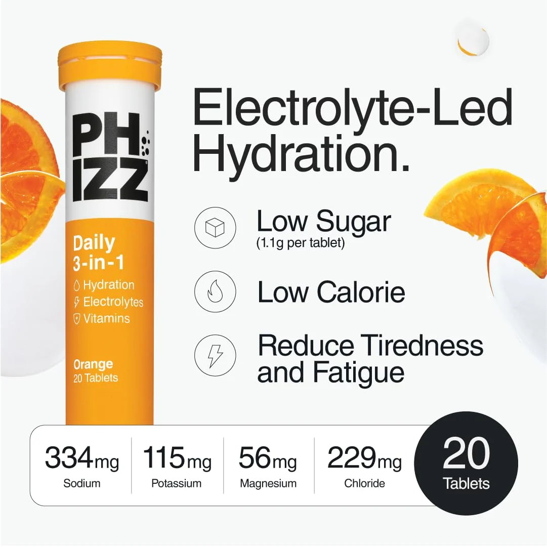 Phizz Electrolytes Multivitamin Hydration - Orange - 20 Tabs - Image 2