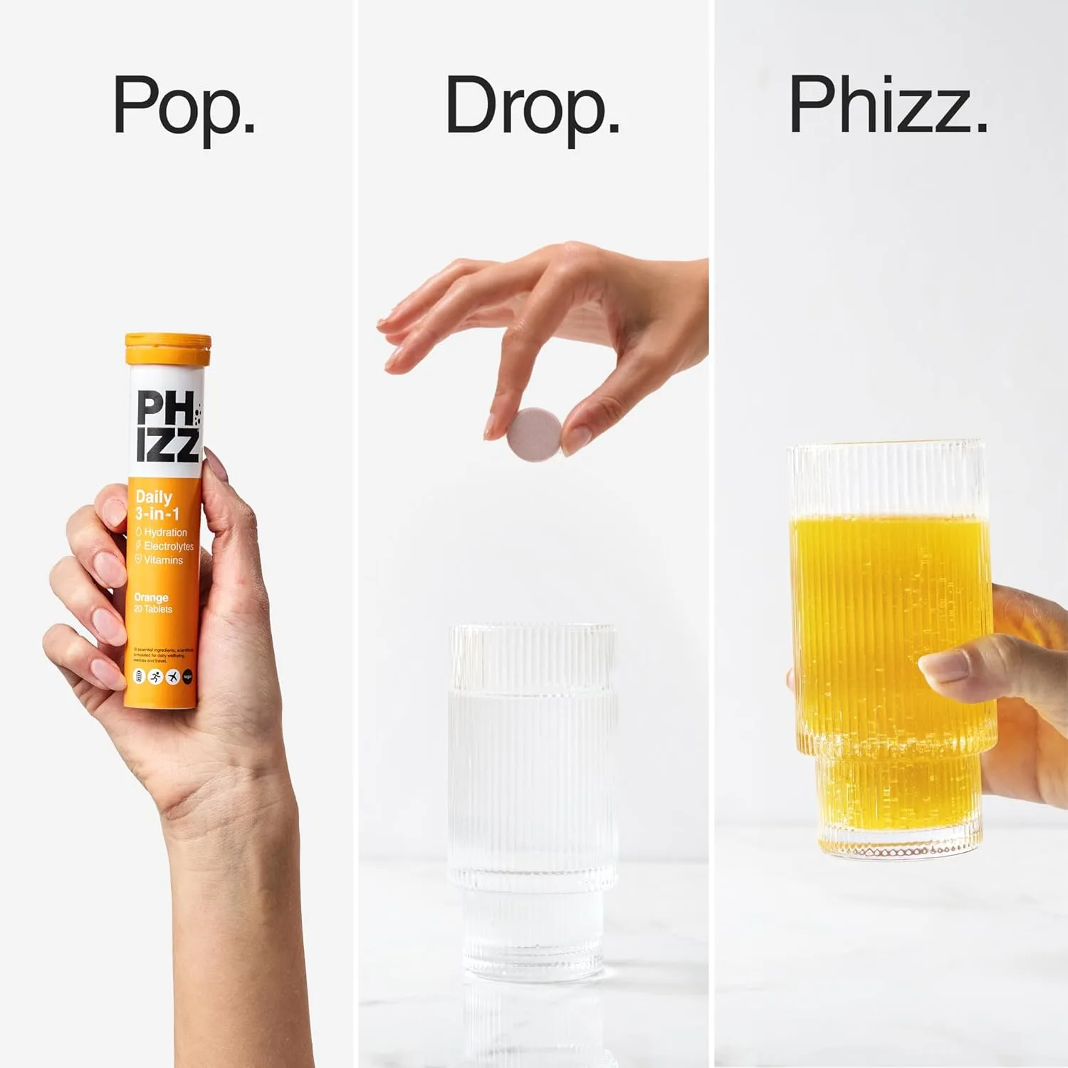 Phizz Electrolytes Multivitamin Hydration - Orange - 20 Tabs - Image 7