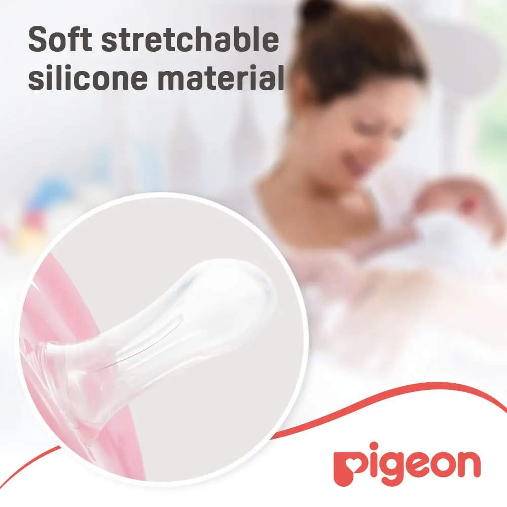 Pigeon Minilight Pacifier Twin for girls, S size, features a soft silicone nipple, ultra lightweight design, and BPA-free materials for baby's comfort and safety.