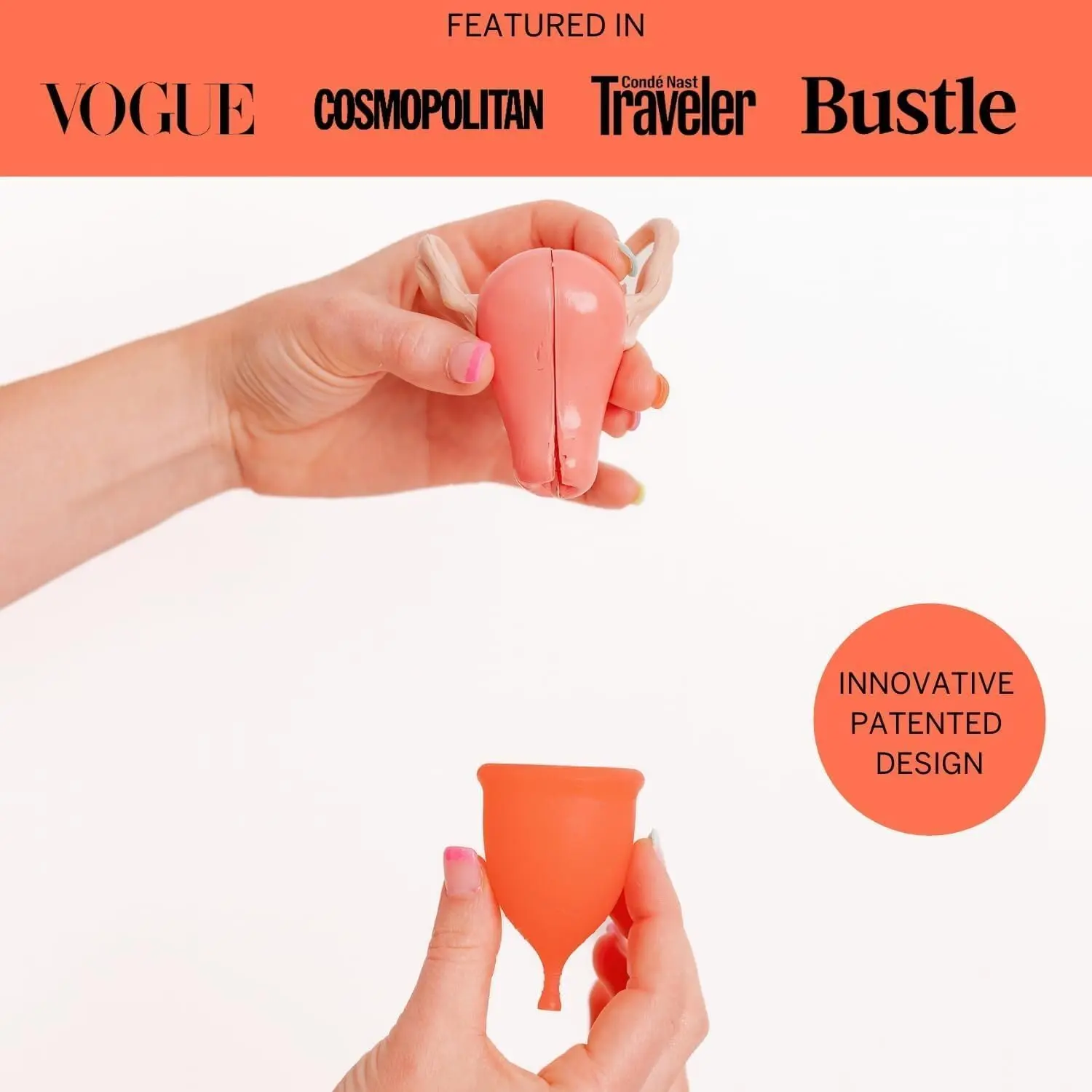 This reusable Pixie menstrual cup is made of medical-grade silicone and provides up to 12 hours of leakproof, odor-free period protection as a comfortable and eco-friendly alternative to tampons and pads.