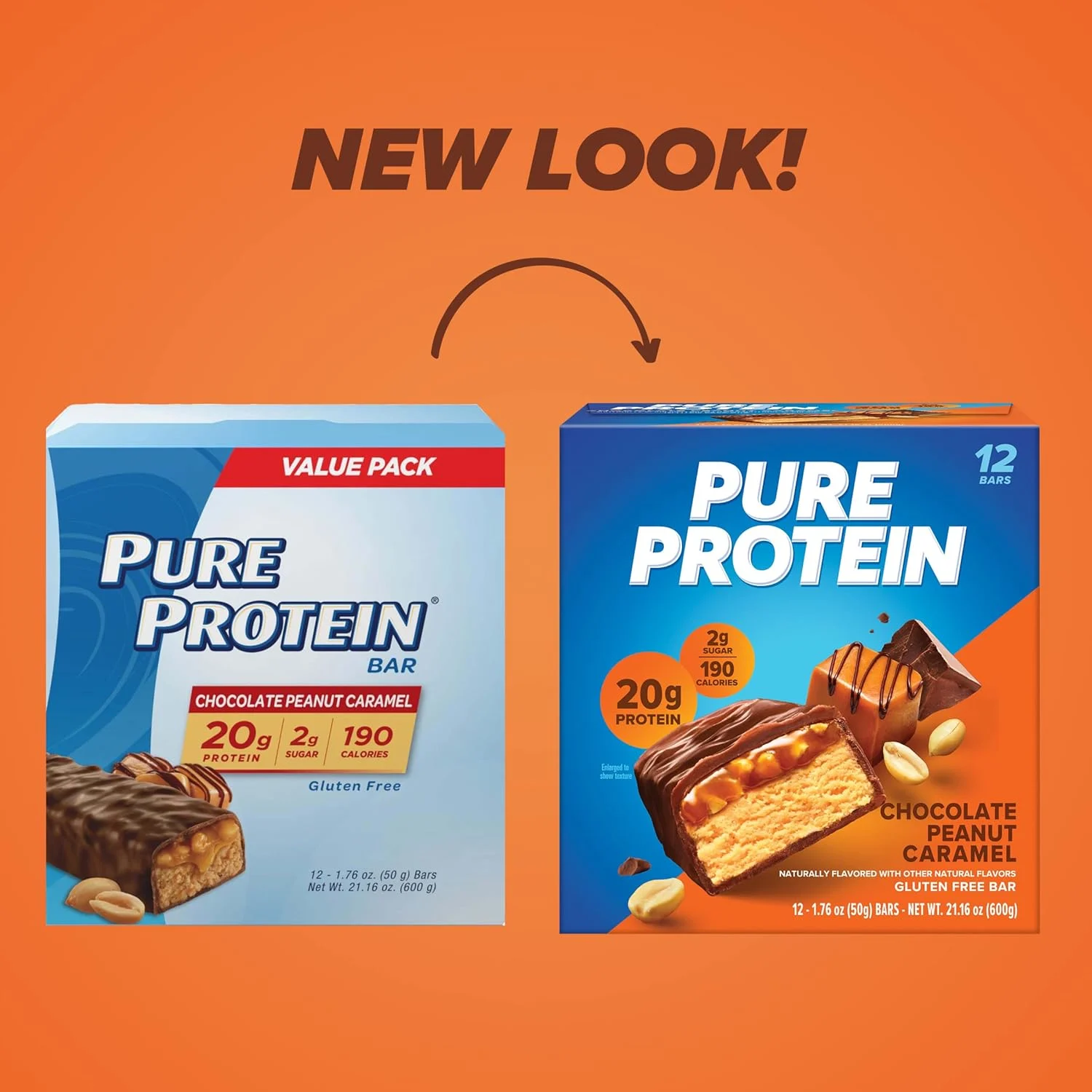 Pure Protein Bar Chocolate Peanut Caramel - 12 Count - Image 3