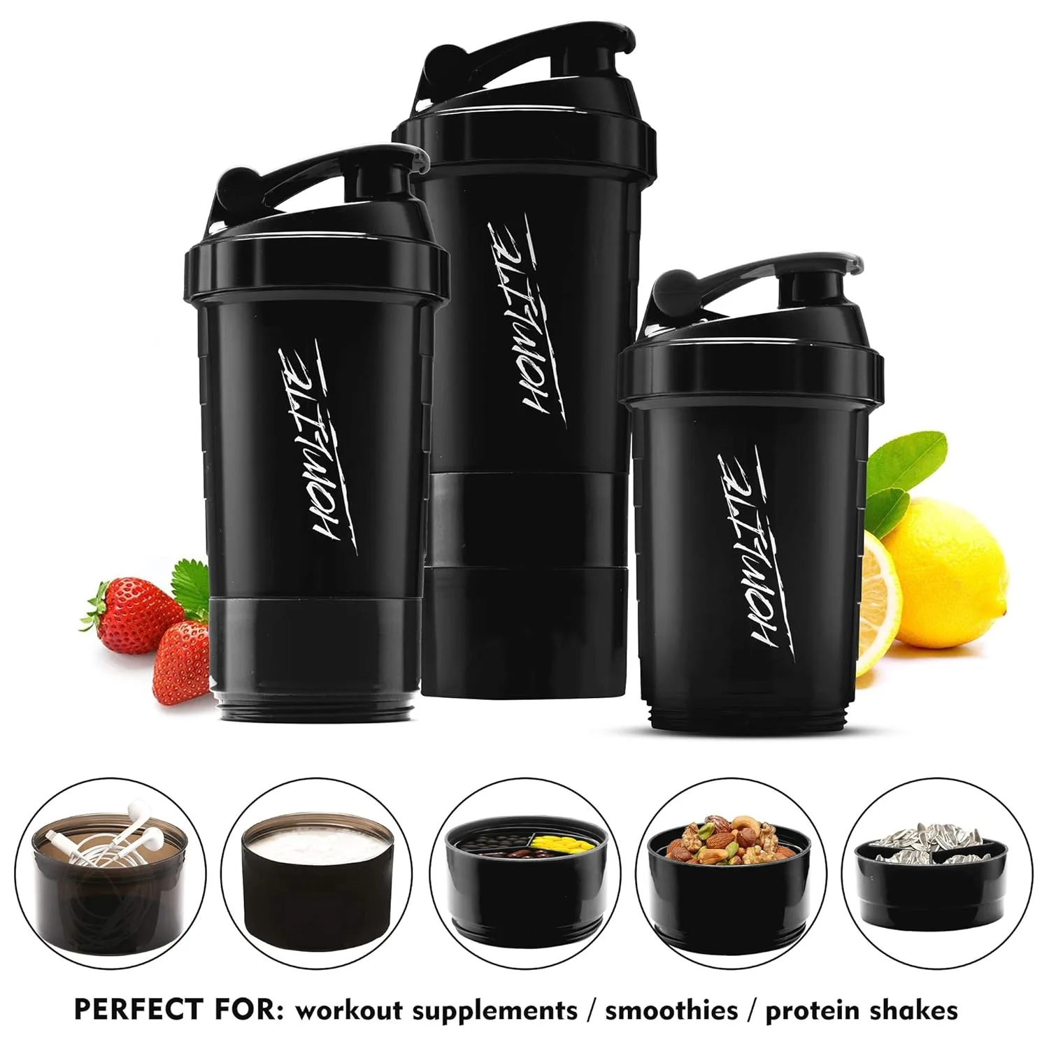 Protein Shaker Bottle Leak-Proof Blender Bottle - Image 2