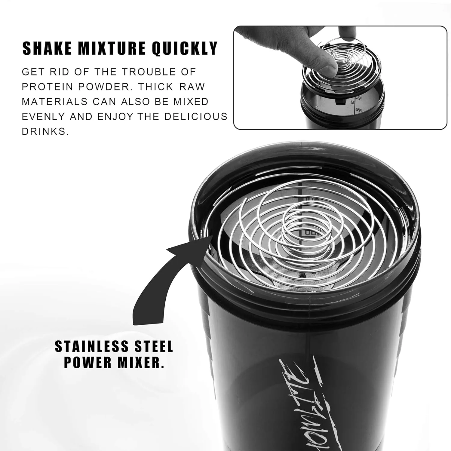 Protein Shaker Bottle with Supplement Storage - Image 5