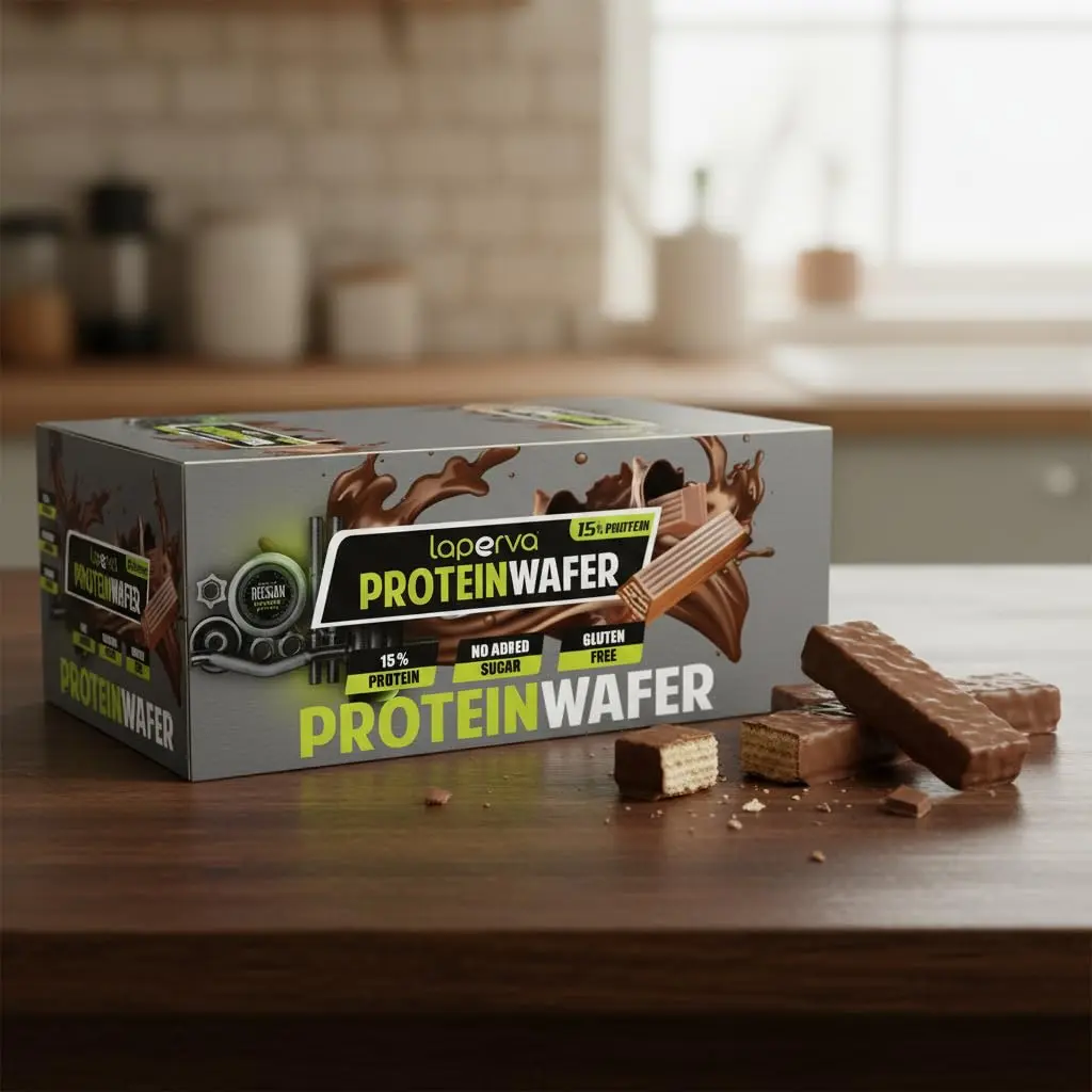 Enjoy a delicious and convenient chocolate protein wafer that's gluten-free and perfect for post-workout muscle recovery and weight management.