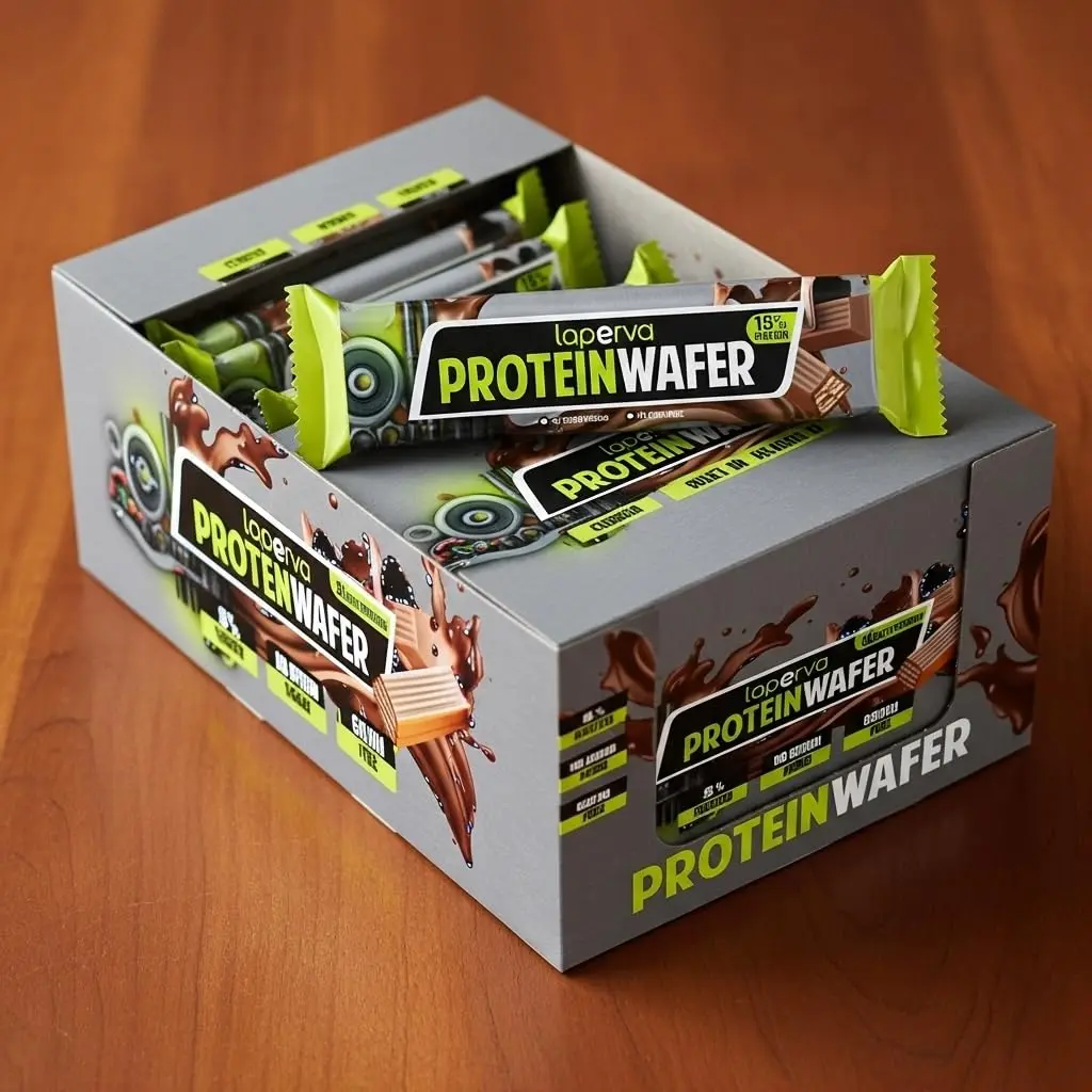 Enjoy a delicious and convenient chocolate protein wafer that's gluten-free and perfect for post-workout muscle recovery and weight management.