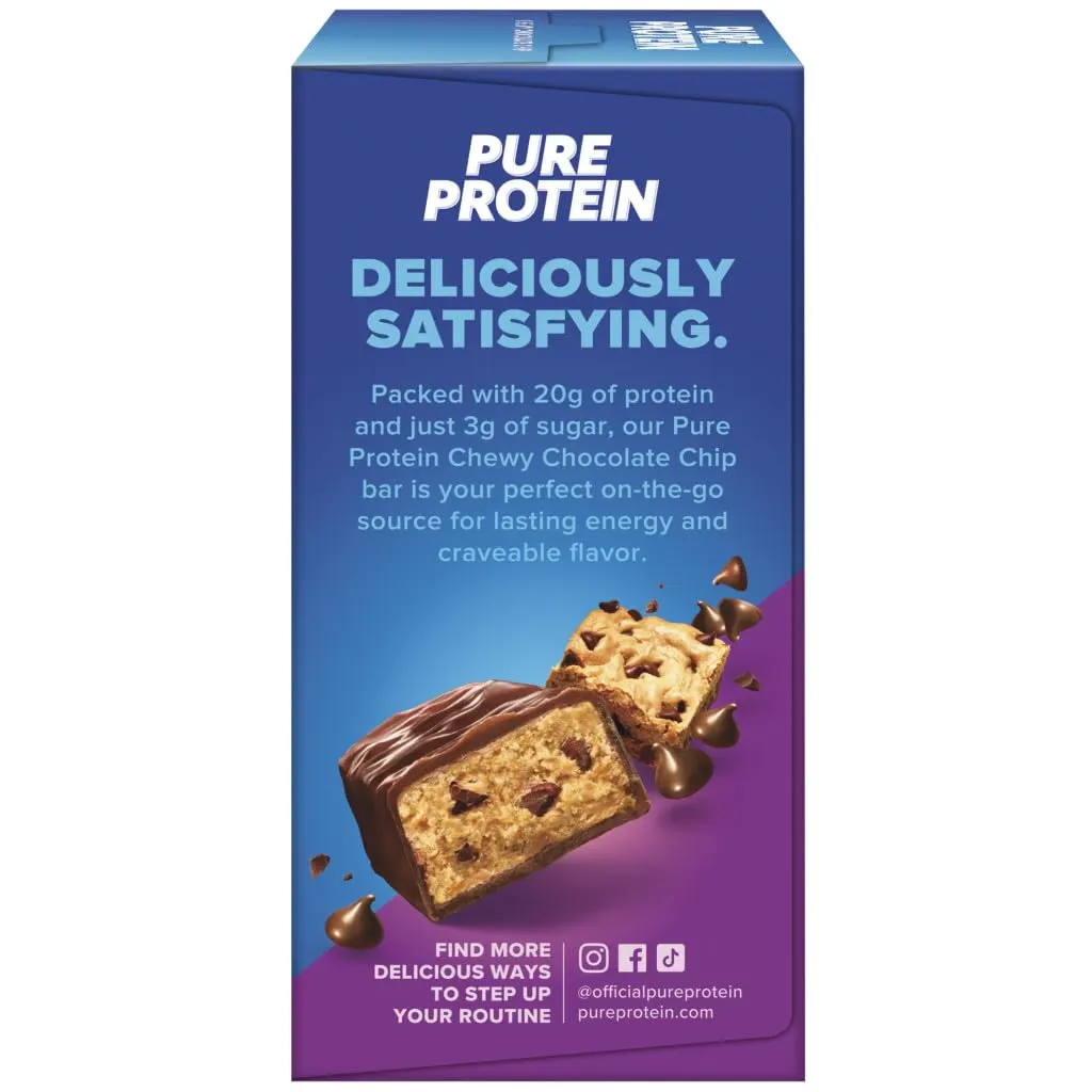 Pure Protein Bar Chocolate Chip - 20g Protein! - Image 4