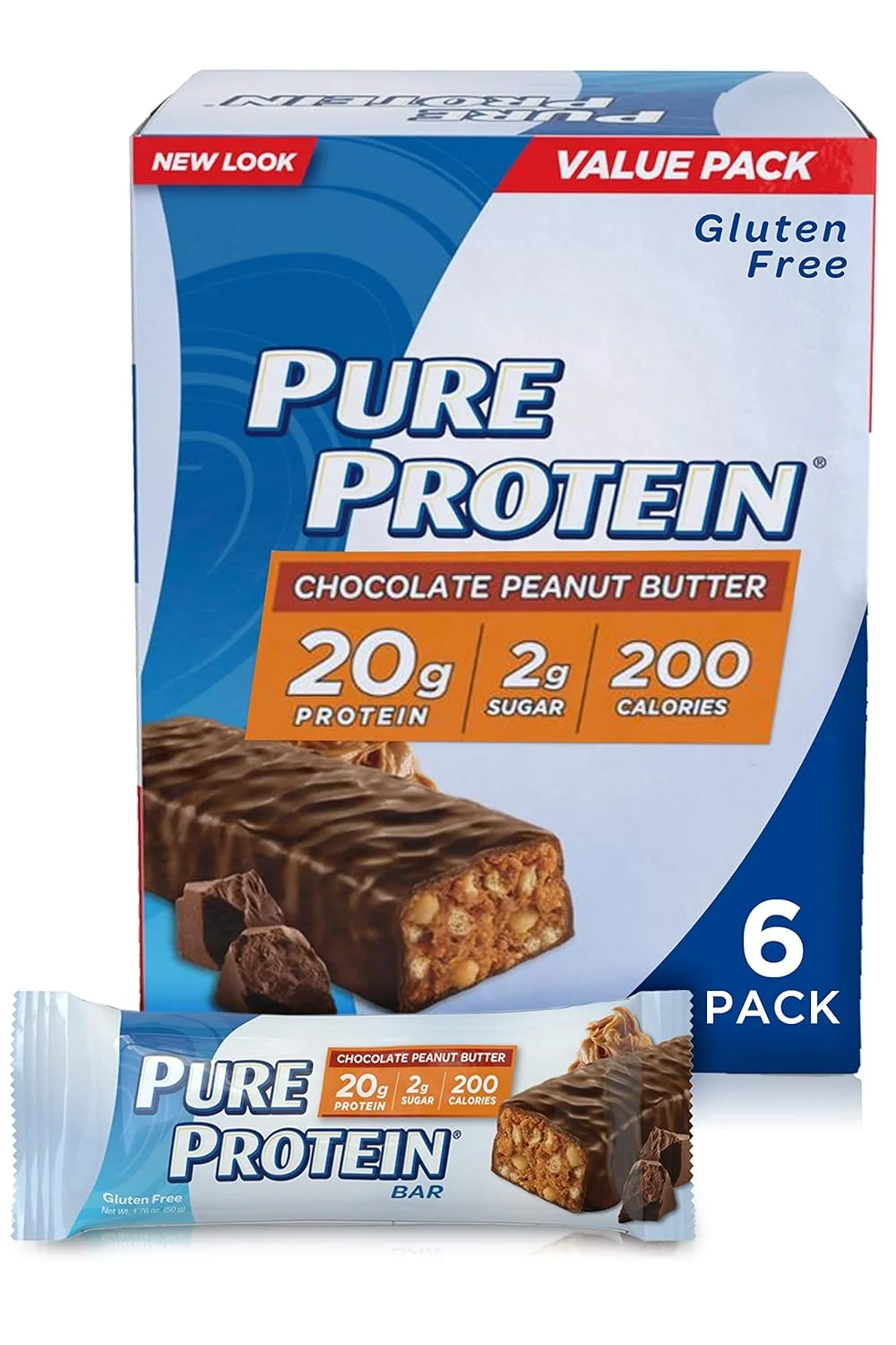 Pure Protein Bar Chocolate Peanut - 6 Count