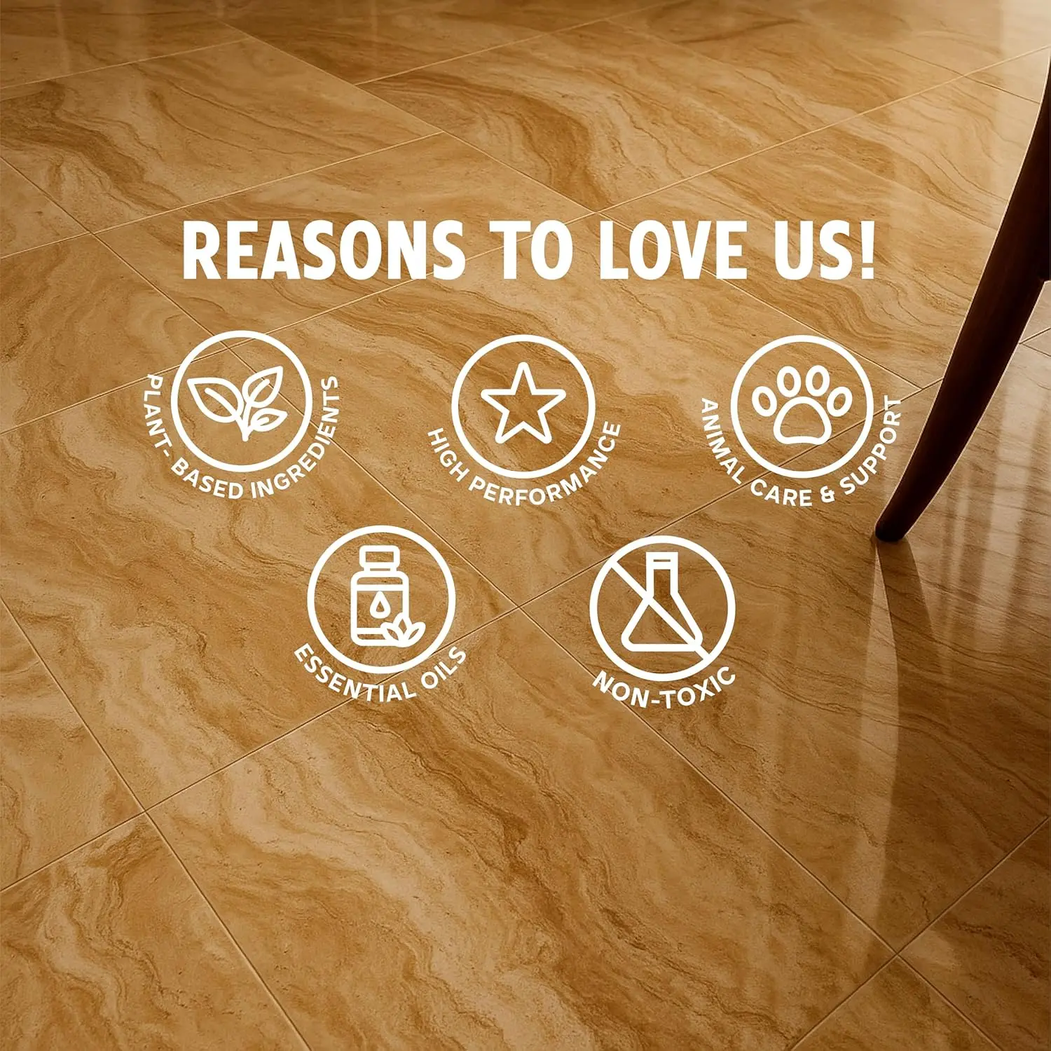 PureCult floor cleaner with geranium and lavender essential oils is safe for kids, pets, and all floor types leaving a long-lasting, luxury fragrance.