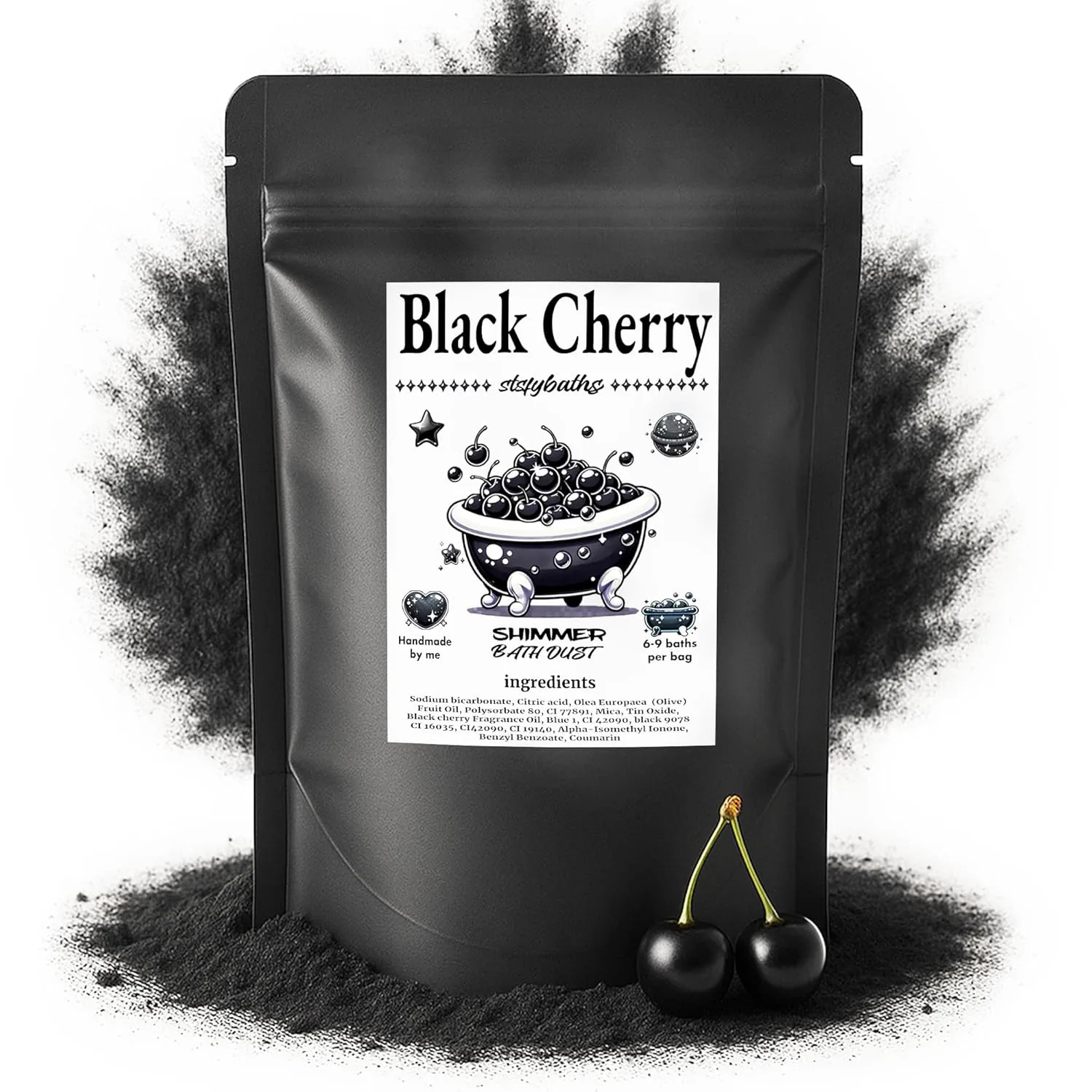 Purple Lavender Shimmer Bath Bomb - Handmade - Image 6