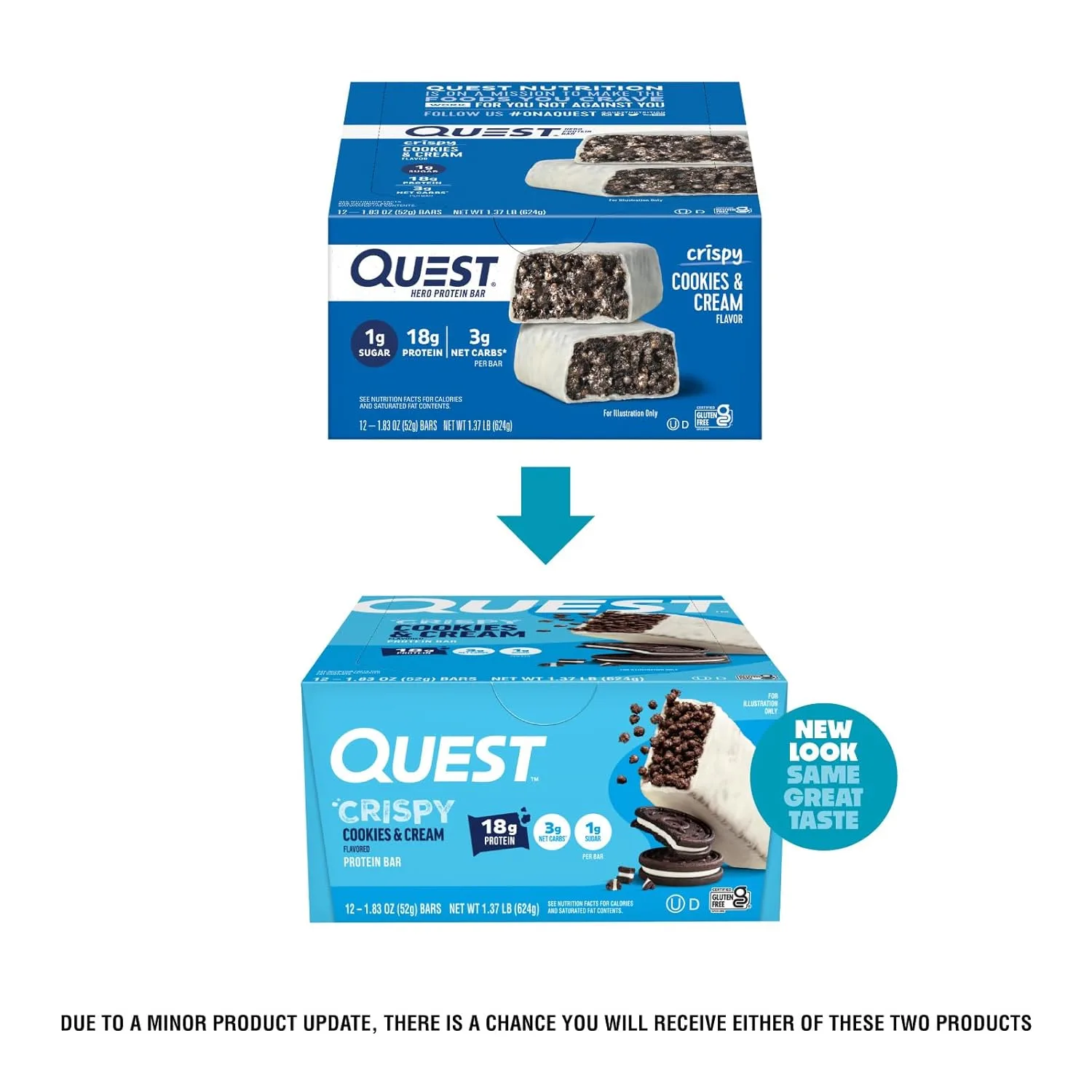 Quest Cookies & Cream Hero Bar - 12 Count Protein - Image 3