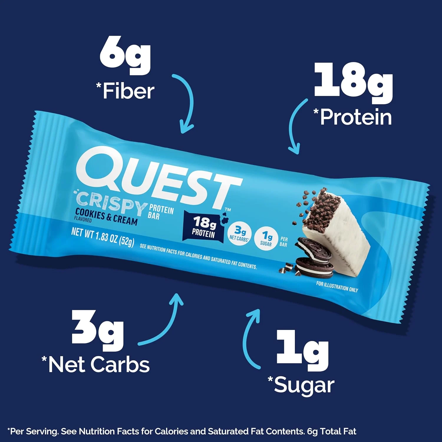 Quest Cookies & Cream Hero Bar - 12 Count Protein - Image 4