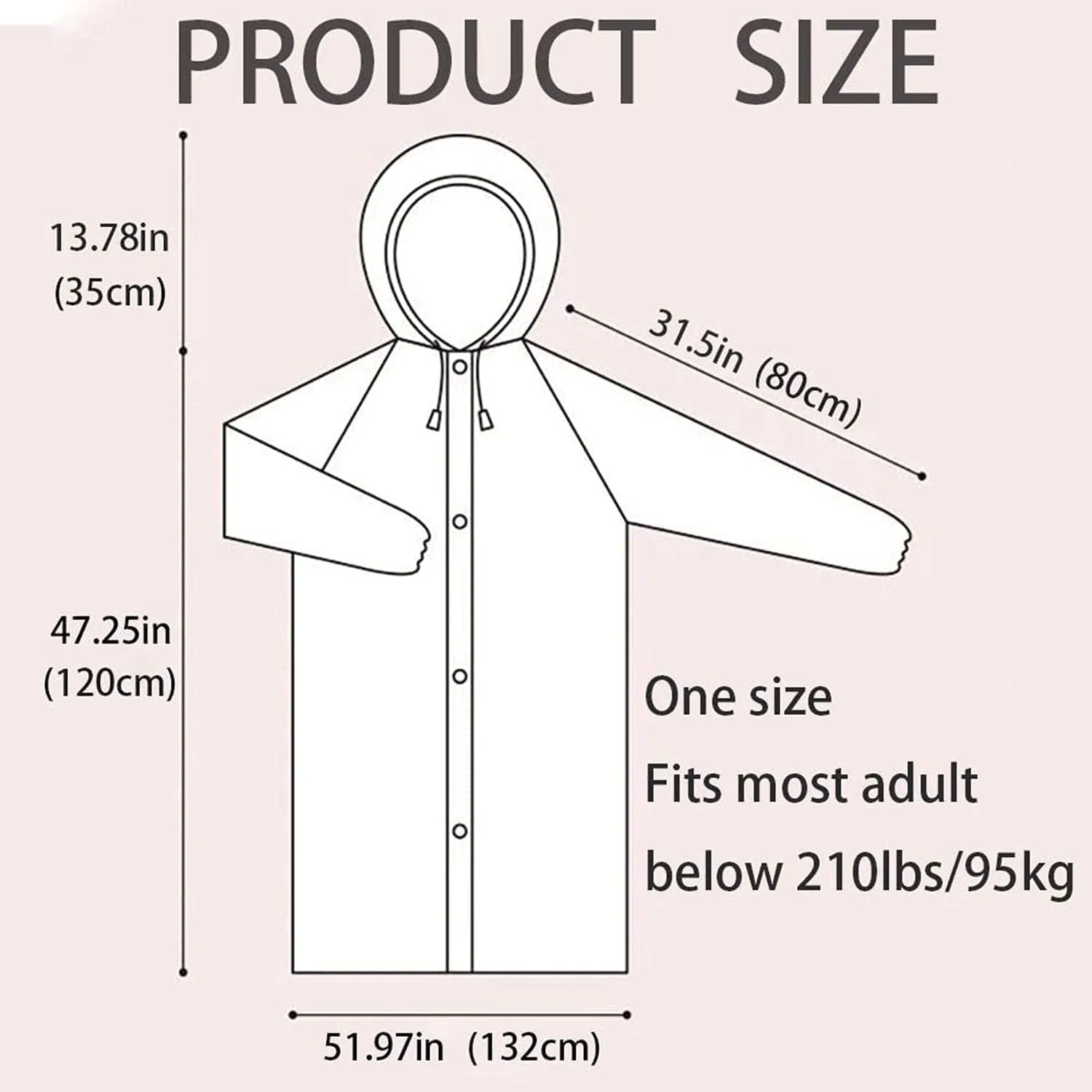 Rain Poncho Reusable Raincoat Adults Women Men - Image 7