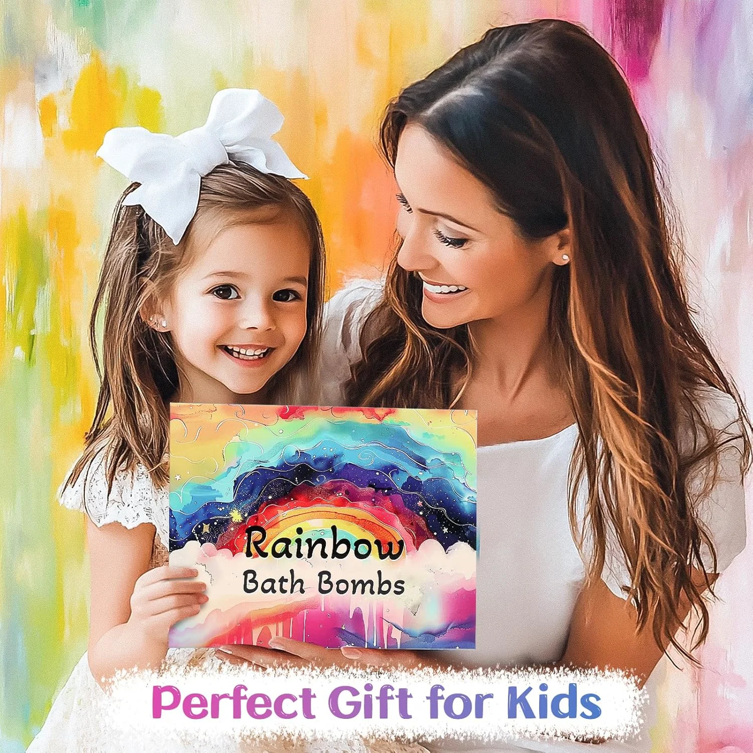 Rainbow Bath Bombs Kids - Natural Handmade Bubble Bath - Image 5