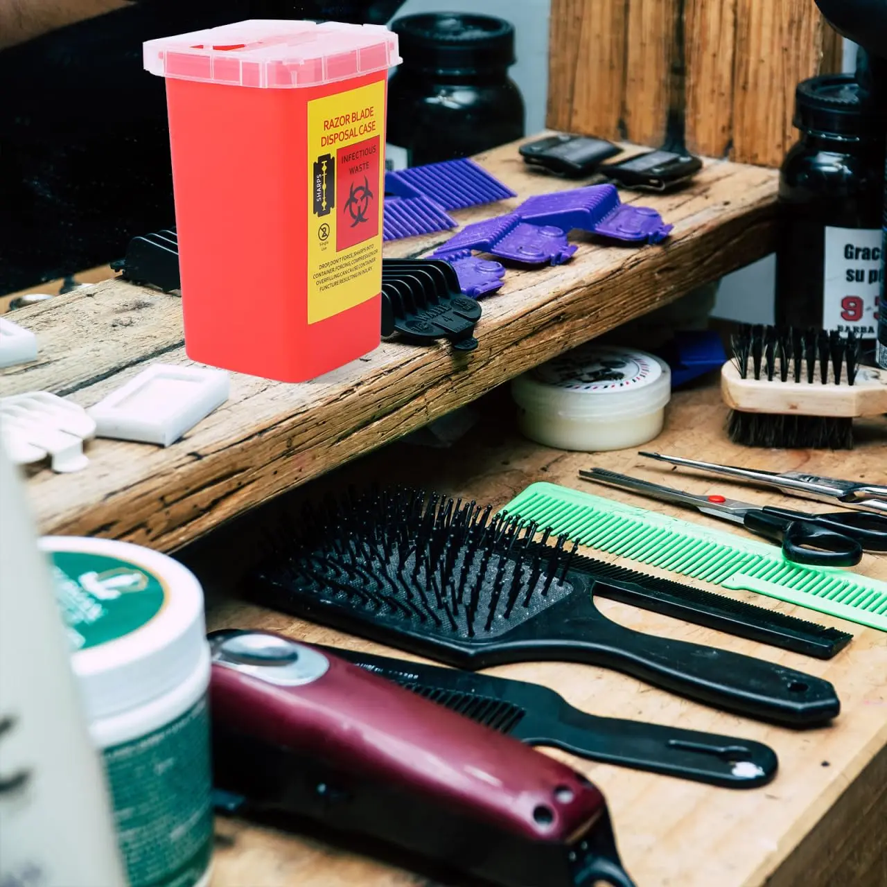 Razor Blade Disposal Case Barber Shop Container - Image 3