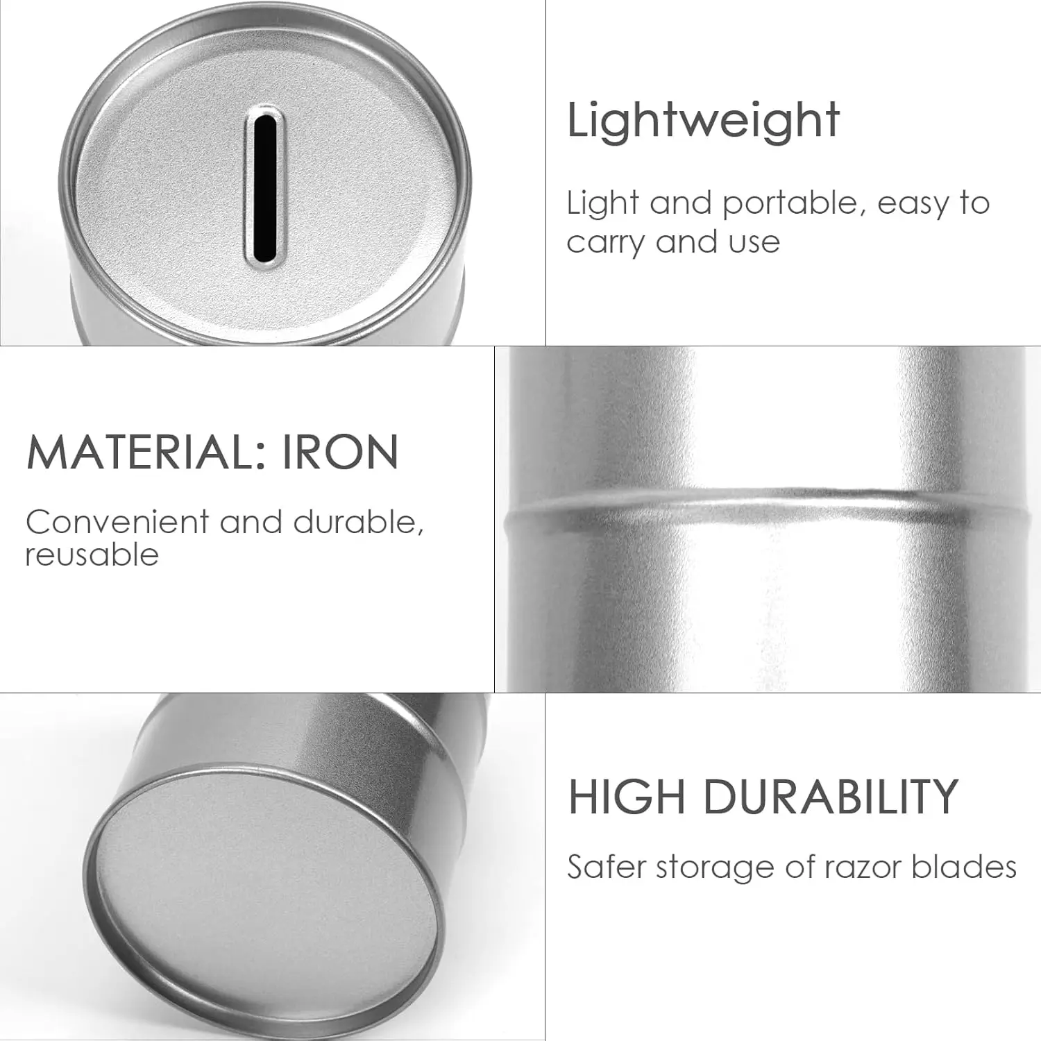 Razor Blade Disposal Container Metal Case - Image 3