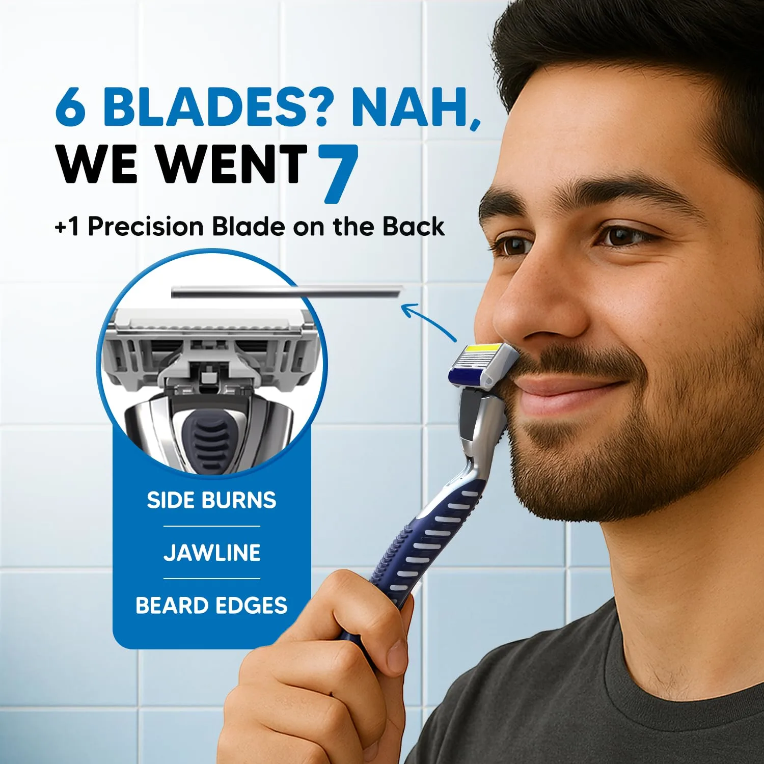 Razor Blades - 10 Refills - 6 Blade Shaving - Image 3