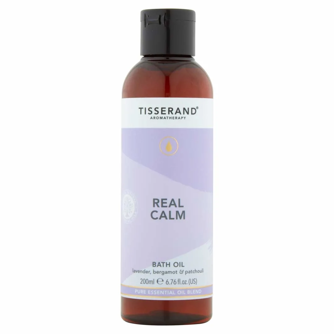 Tisserand Real Calm Bath Oil - Lavender, Bergamot, Patchouli