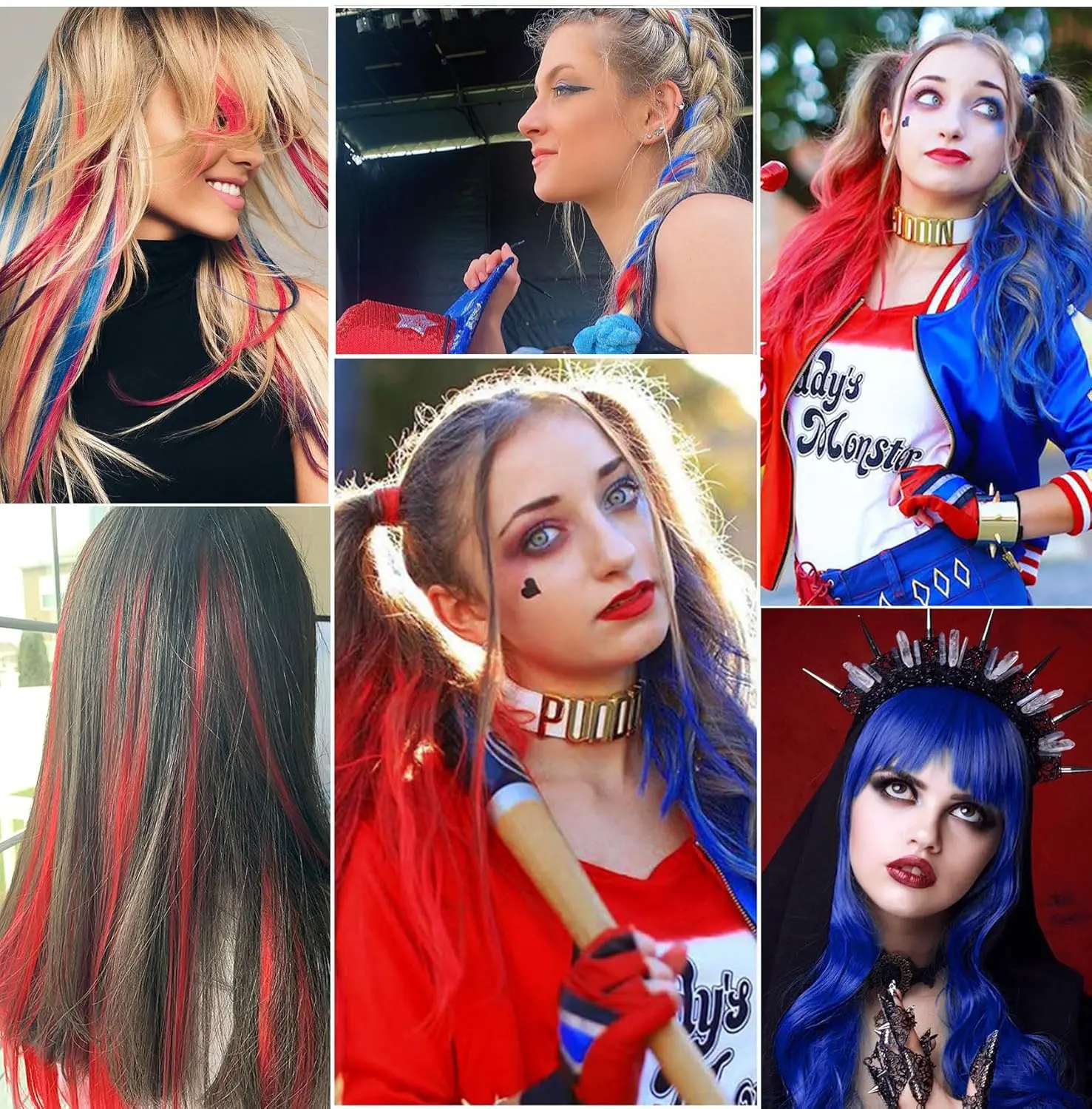 Ten 20-inch red clip in hair extensions made of heat-resistant synthetic fiber, perfect for adding colorful highlights to women's and girls' hair.