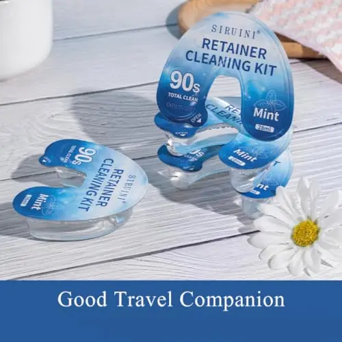 Retainer Cleaner 30 Vials - Braces & Denture Cleaning Kit - Image 2