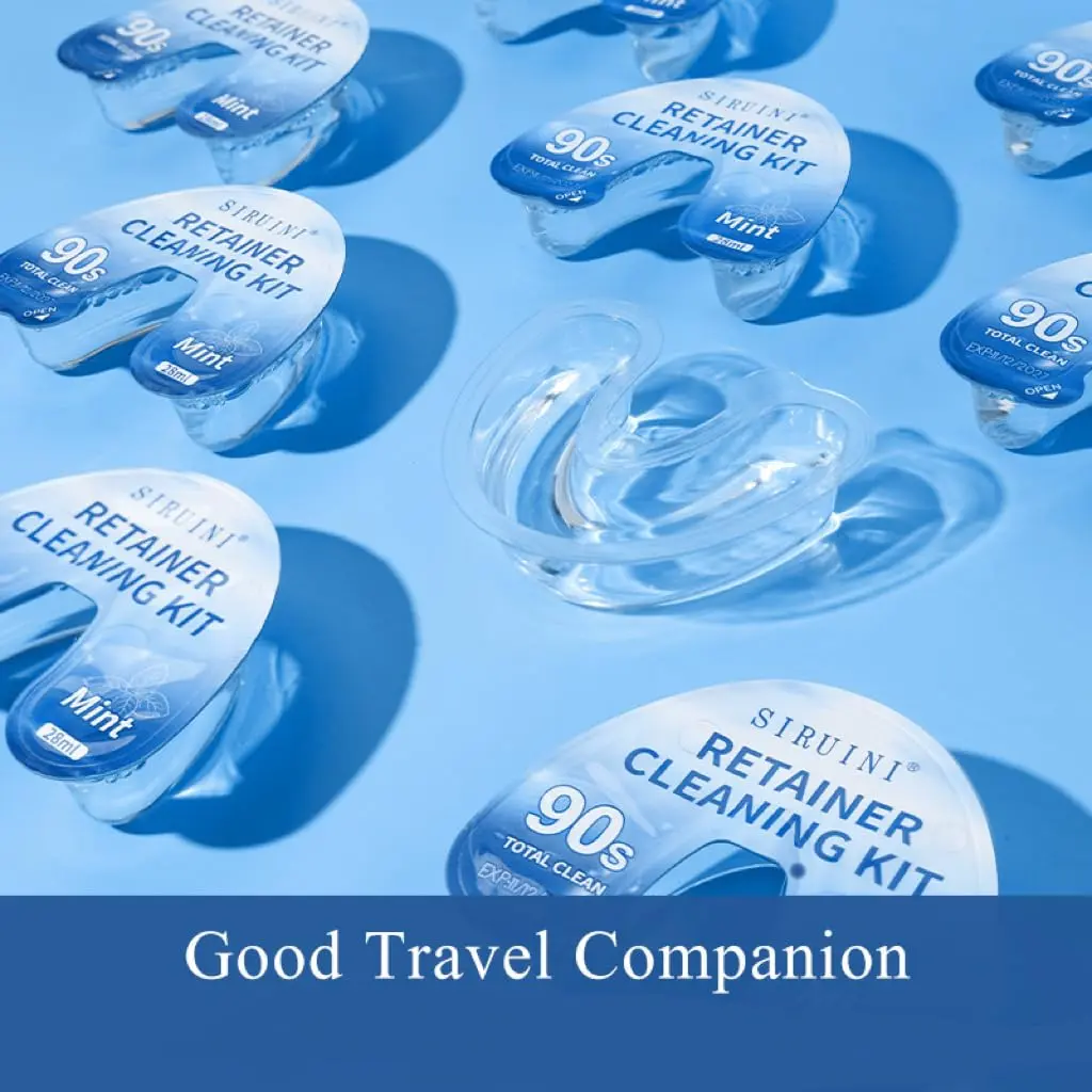 Retainer Cleaner 30 Vials - Braces & Denture Cleaning Kit - Image 4