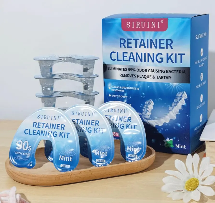 Retainer Cleaner 30 Vials - Braces & Denture Cleaning Kit - Image 5