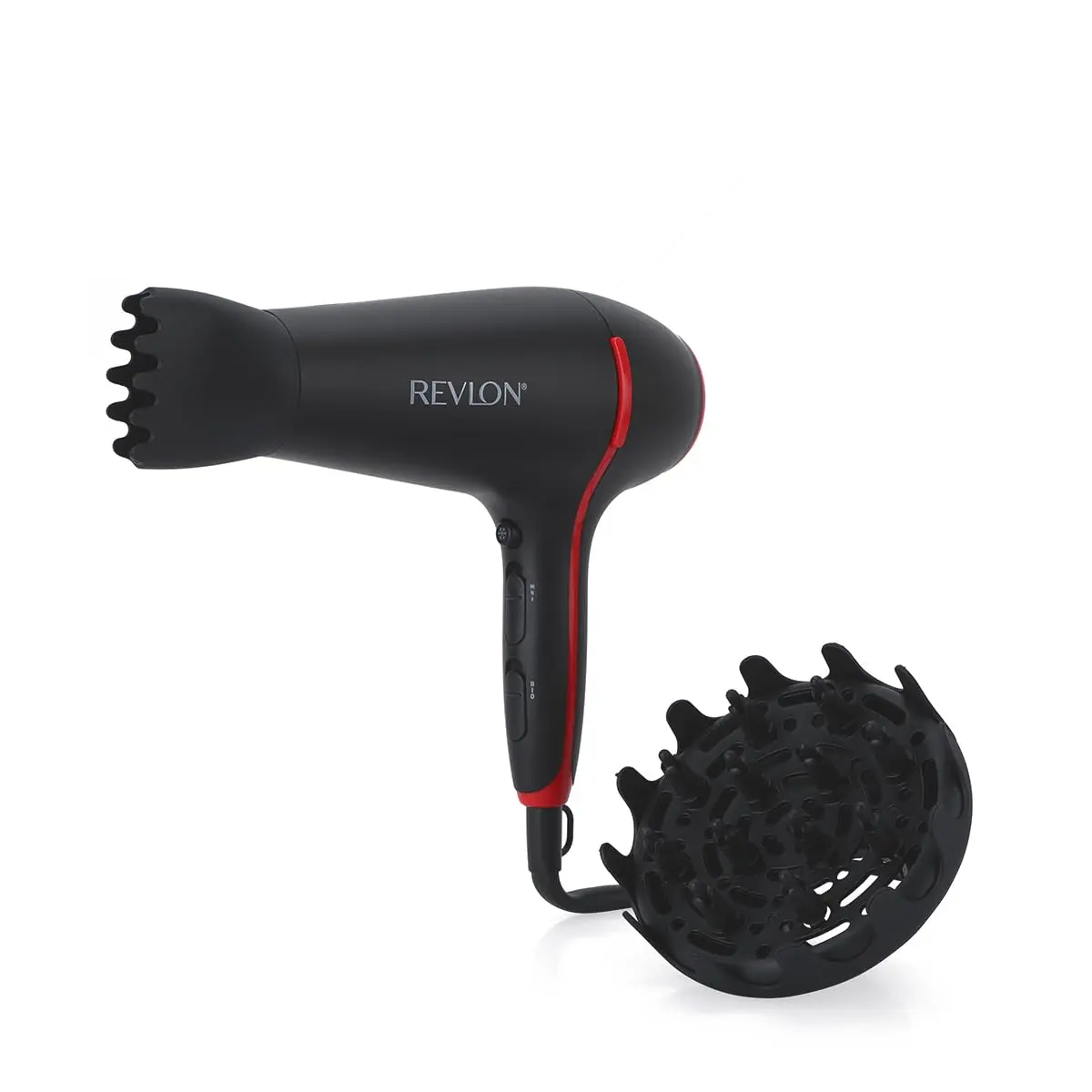 The Revlon folding travel hair dryer features a compact, lightweight design with dual voltage and two heat settings for worldwide use and convenient storage.