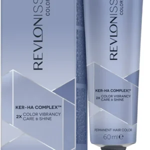 Revlon Revlonissimo 10.2 hair color delivers cool, iridescent blonde tones with 100% gray coverage and salon-quality shine, while hydrating and protecting hair with hyaluronic acid.