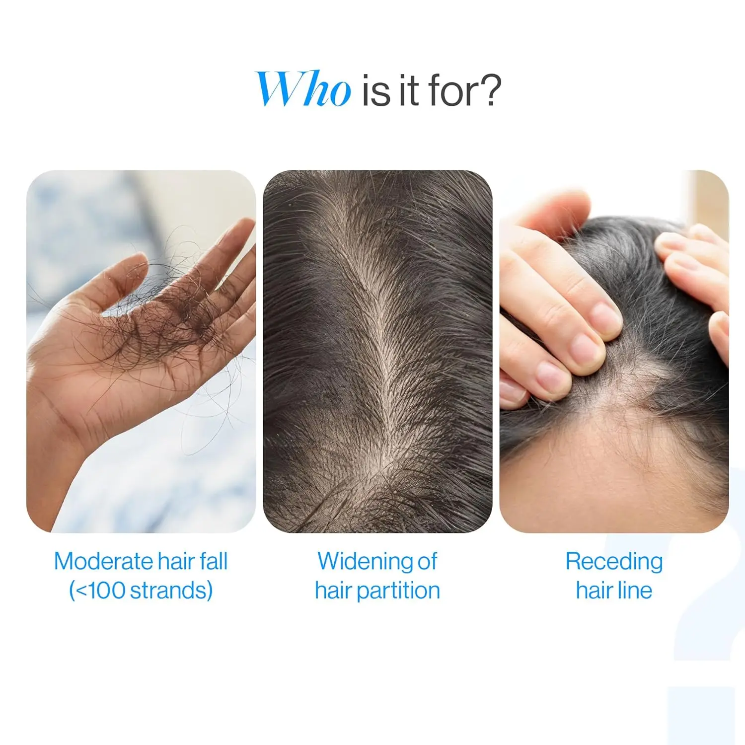 Be Bodywise rosemary hair growth serum roll on, containing Redensyl and Anagain, stimulates hair follicles for men and women, and controls hair fall while improving hair density.