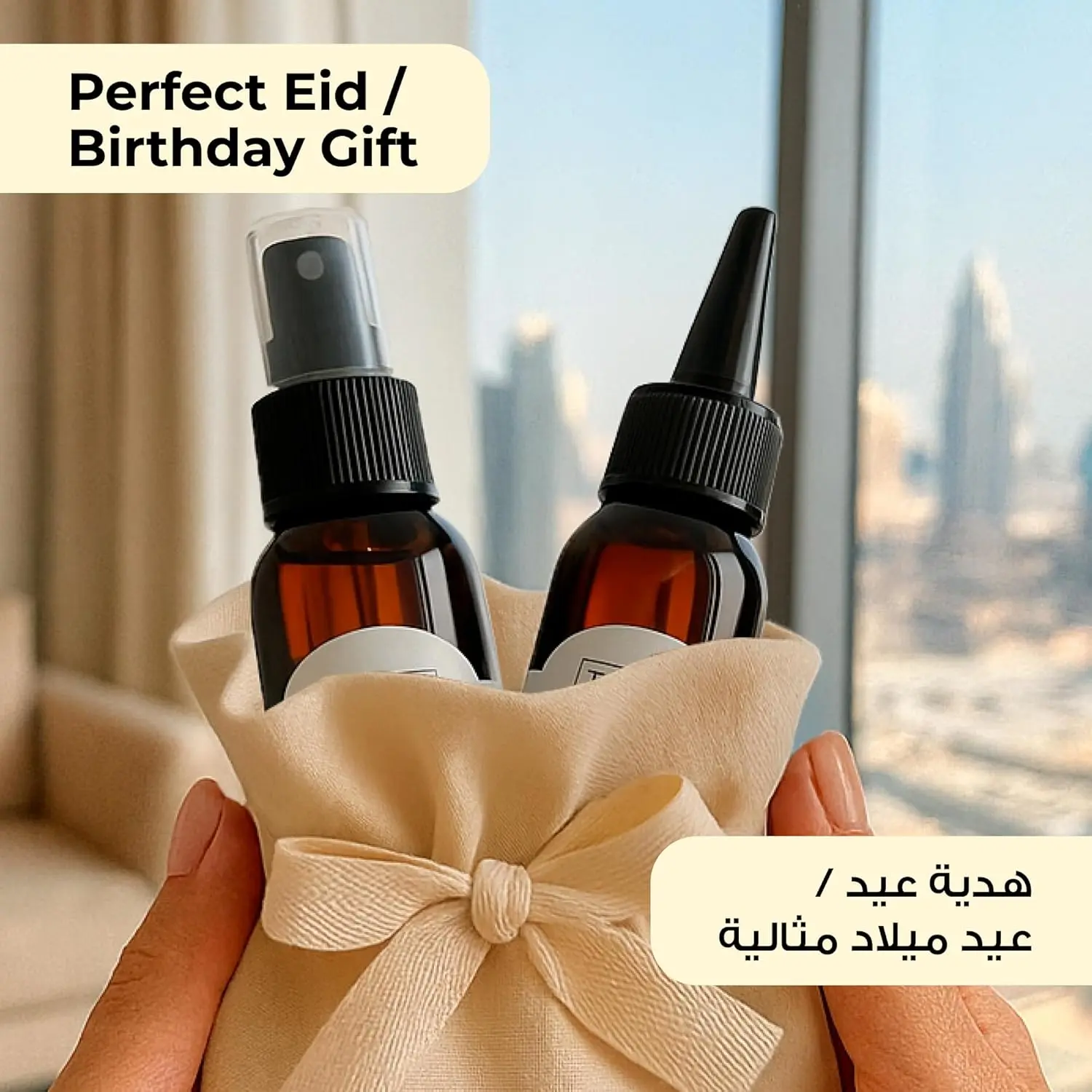 Tashe Professional rosemary and biotin hair growth serum and oil set designed to strengthen and nourish hair for thicker, healthier looking results.