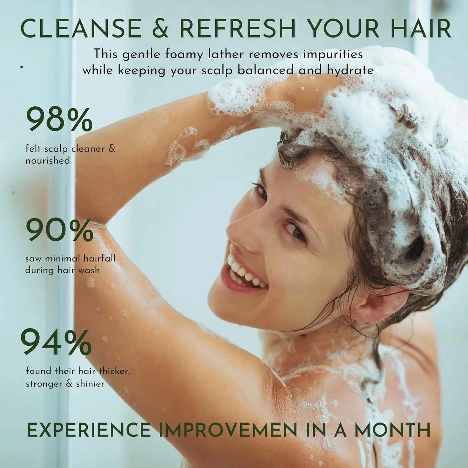 Sanoor rosemary mint shampoo infused with biotin promotes hair growth, reduces dandruff, and soothes itchy scalp, ideal for all hair types.