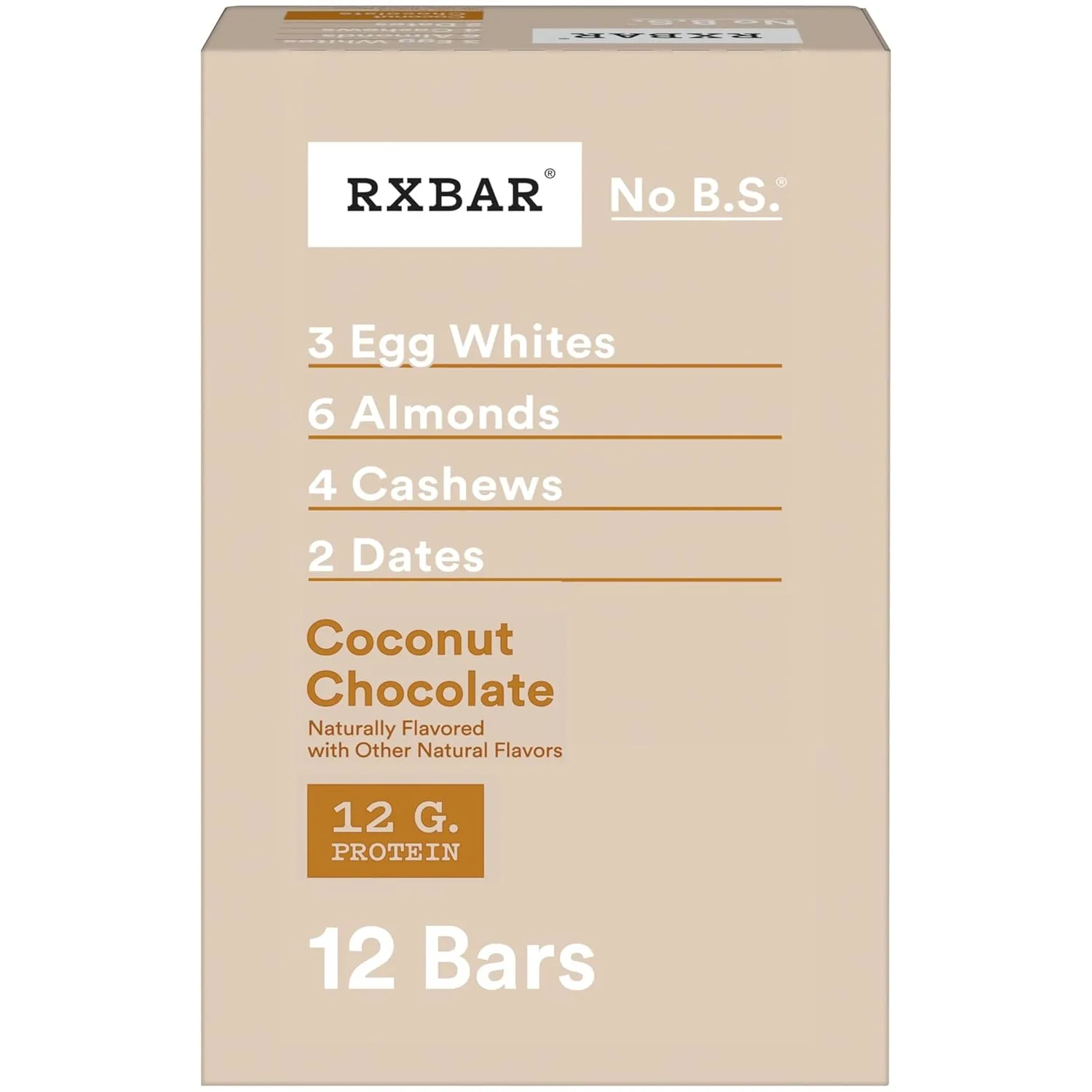 RXBAR Coconut Chocolate Protein Bars - 12 Count