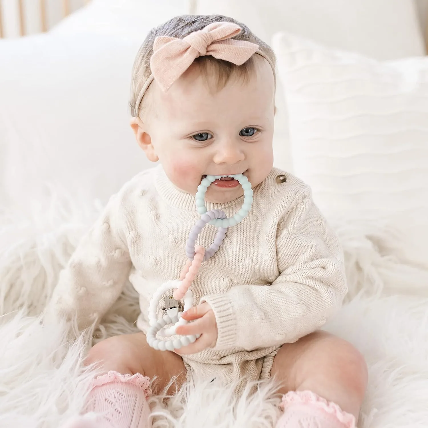 Ryan & Rose Attachable Teether - Safe Silicone Chew Toy - Image 3