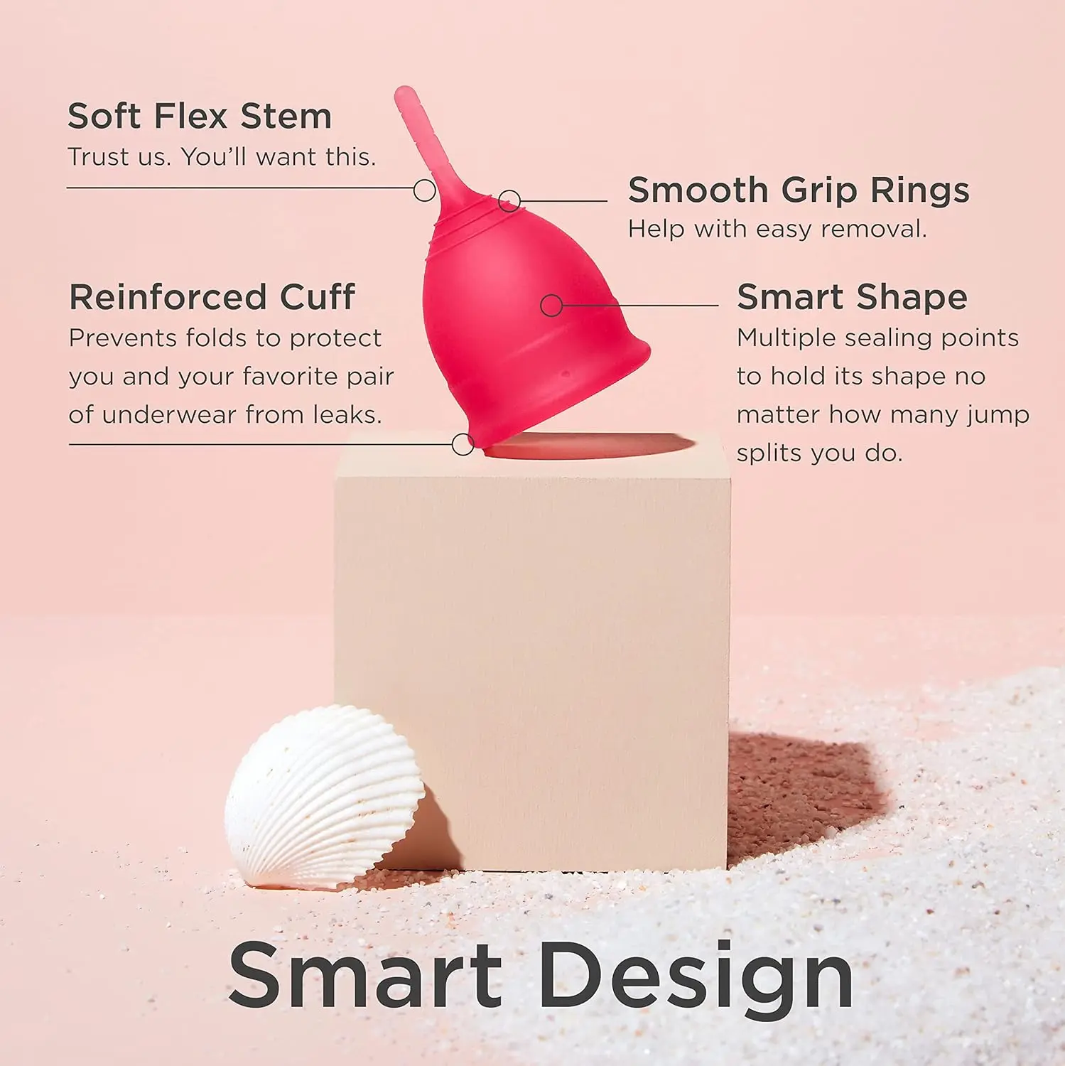 The Saalt menstrual cup is a reusable, comfortable, and body-safe alternative to tampons, providing up to 12 hours of leak-free period protection.