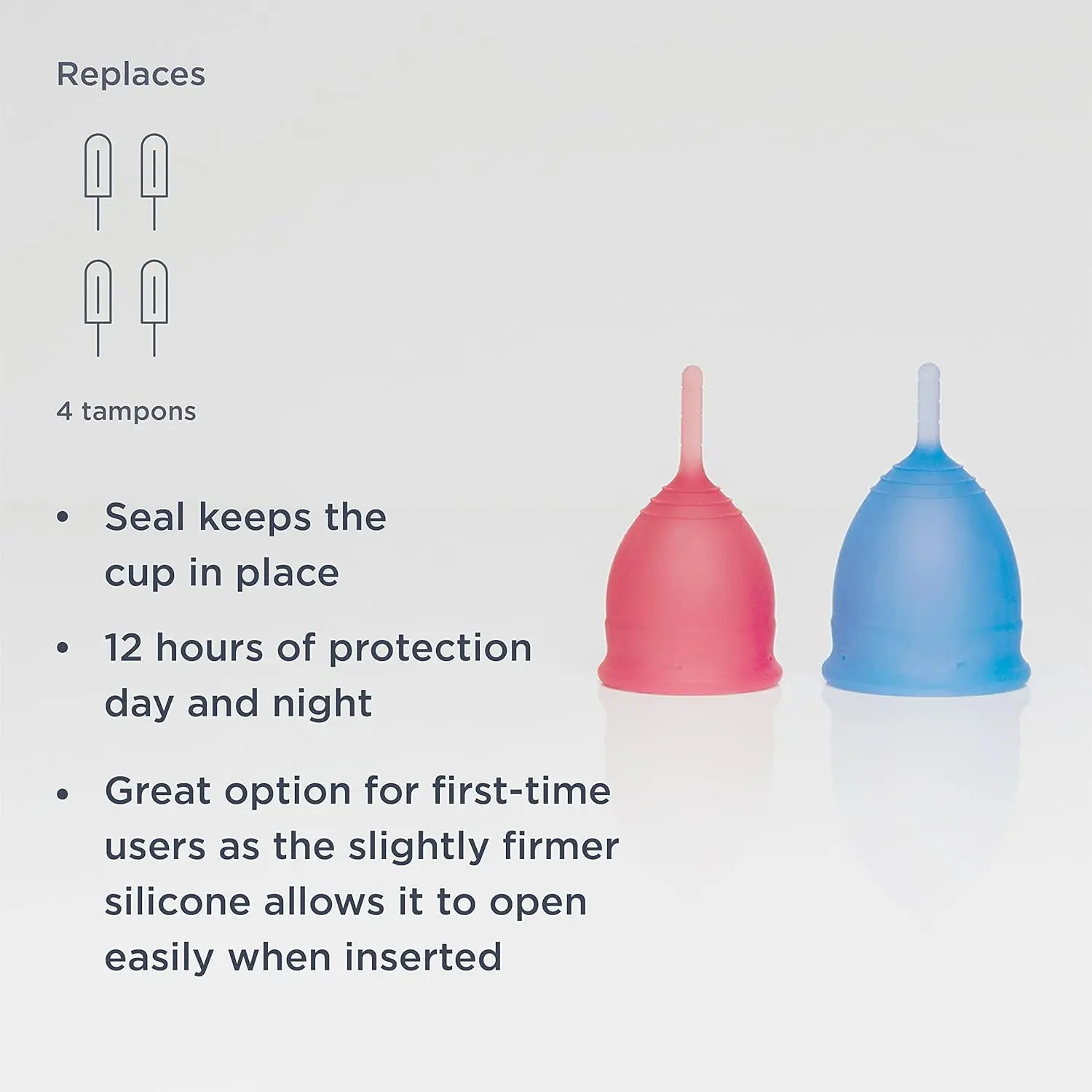 The Saalt menstrual cup is a reusable, comfortable, and body-safe alternative to tampons, providing up to 12 hours of leak-free period protection.