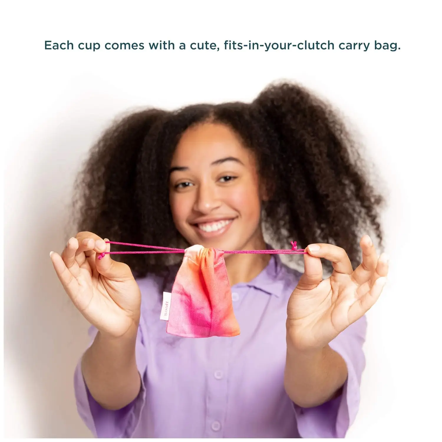 A wild rose Saalt teen menstrual cup offers up to 12 hours of leak-free, reusable period protection as a comfortable and sustainable alternative to tampons and pads.