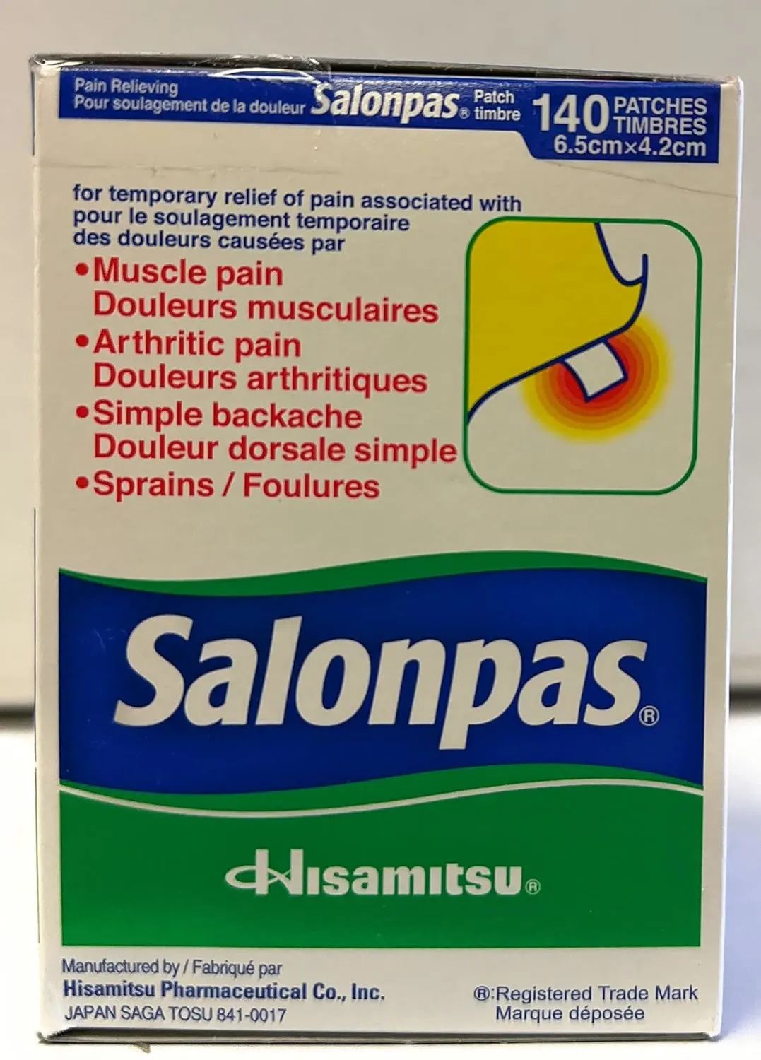 Salonpas Pain Patch - 8 Hour Relief - 140 Count - Image 3
